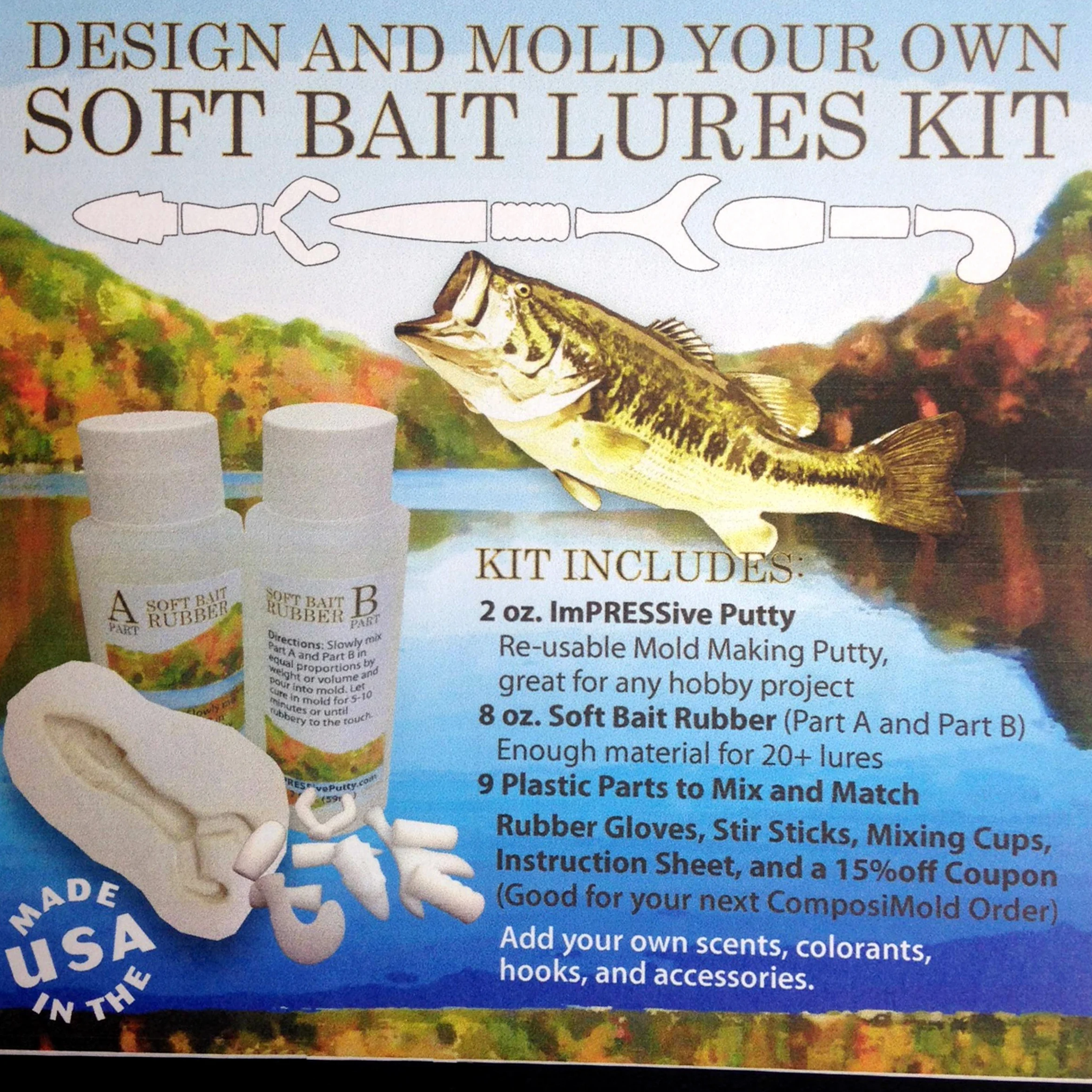 Haz tu propio kit de señuelos de pesca de cebo suave
