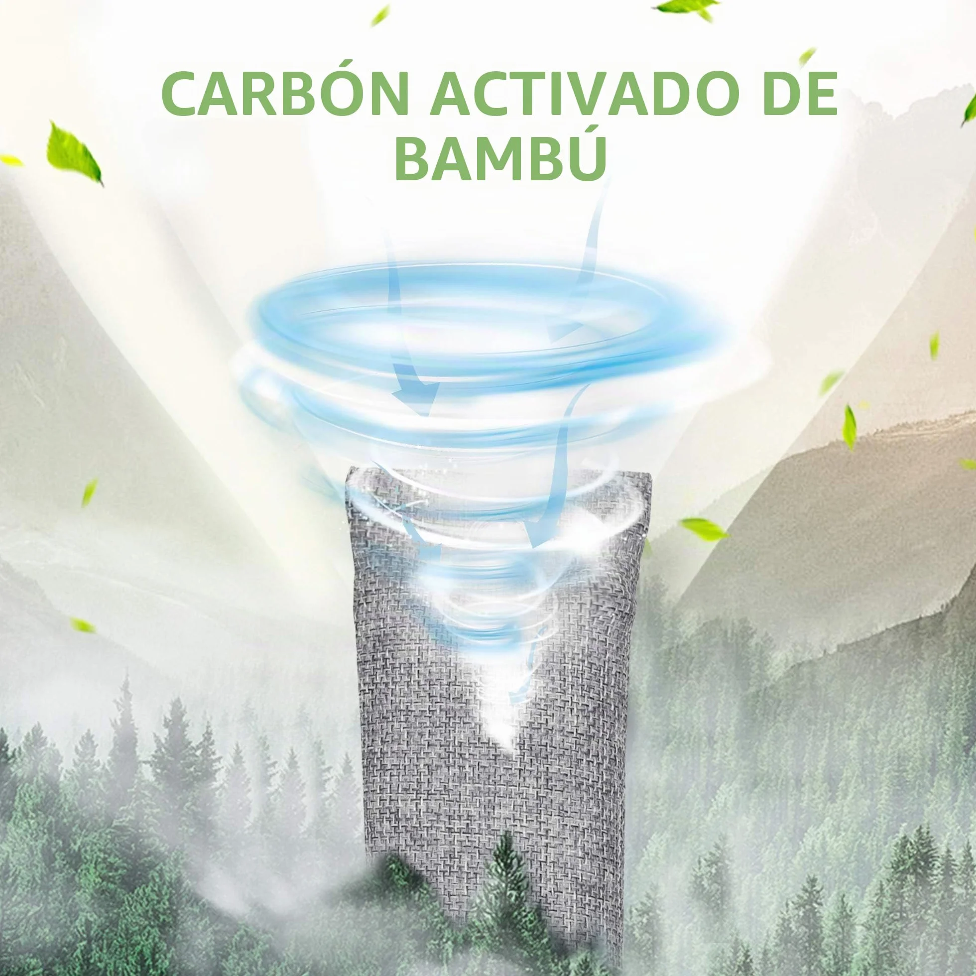 Bolsas Purificadoras de Aire de Carbón de Bambú Paquete 16 Bolsas Carbón Activado Absorbente Olores