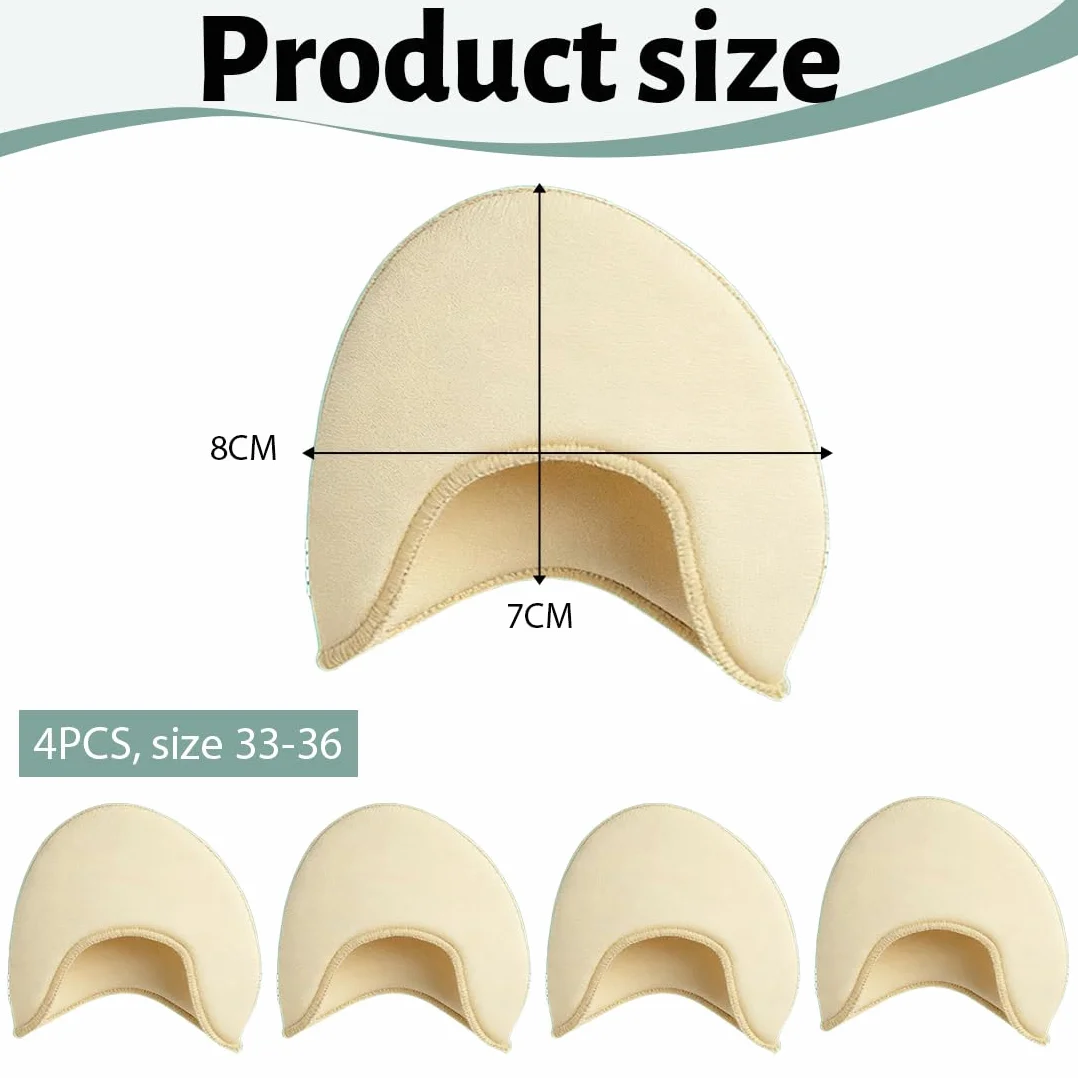 Protector de Dedos para Ballet - Almohadillas para Zapatos de Punta, Suaves & Antirrozaduras, Talla 33-36