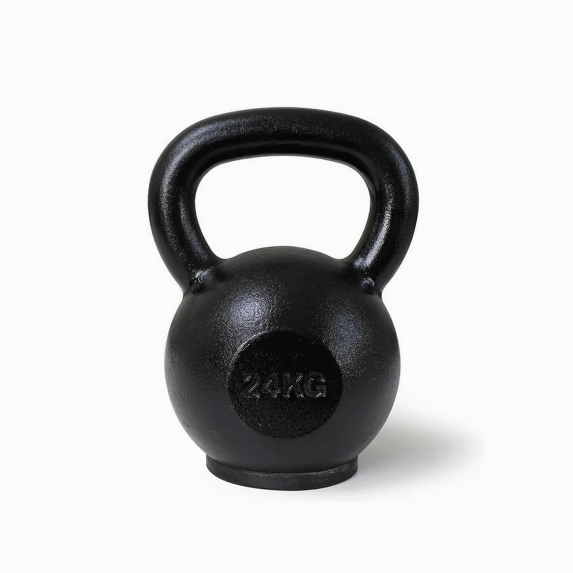 CorePower® - Pesa rusa de hierro fundido, 4-32 kg, alta calidad para gimnasio, entrenamiento y CrossFit, con base de goma para protección del suelo, negro