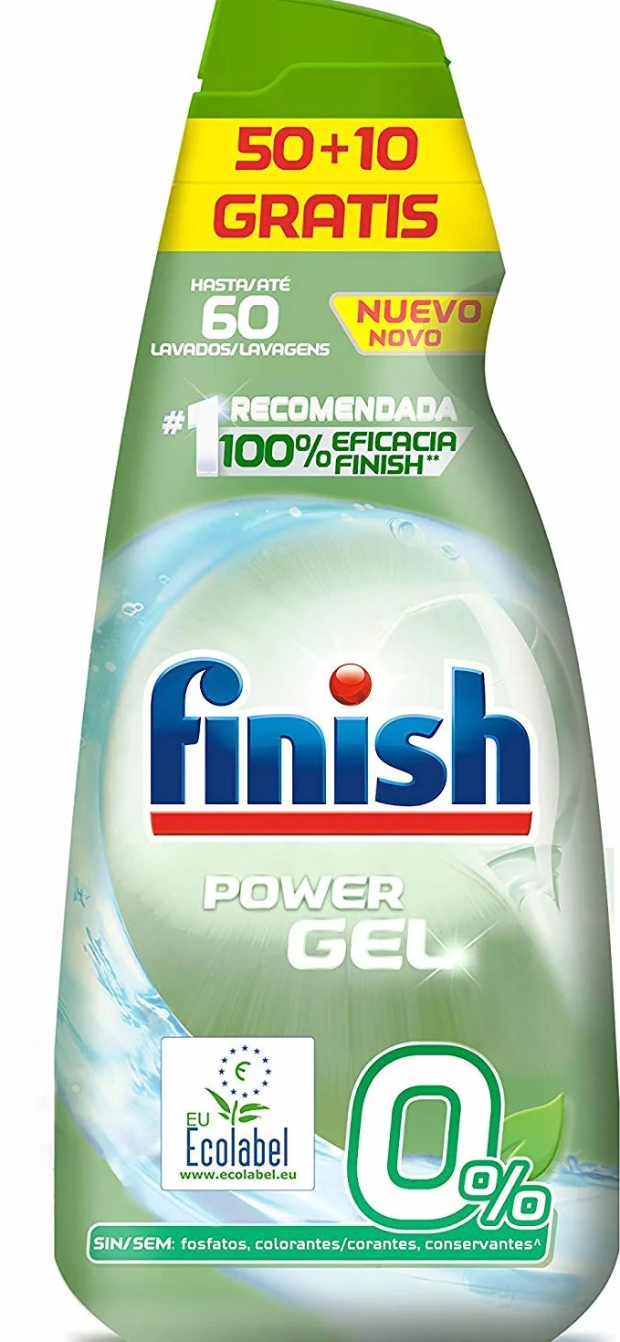 Finish Gel Detergente para Lavavajillas Ecológico 60 Dosis