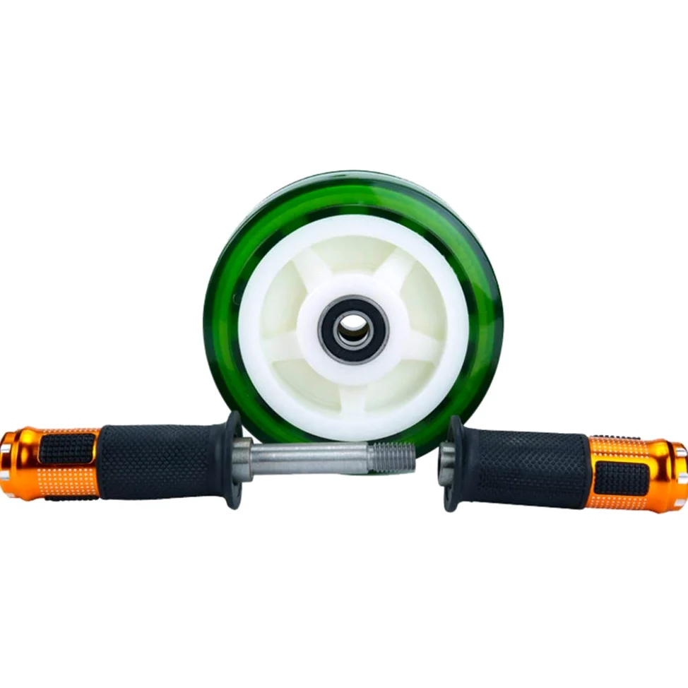 AB Wheel Rueda Fácil de montar,Rueda abdominal pedalier sólido,AB Roller carga de 400 kg, dificultad alta, con rodilleras/Verde / 15×27cm