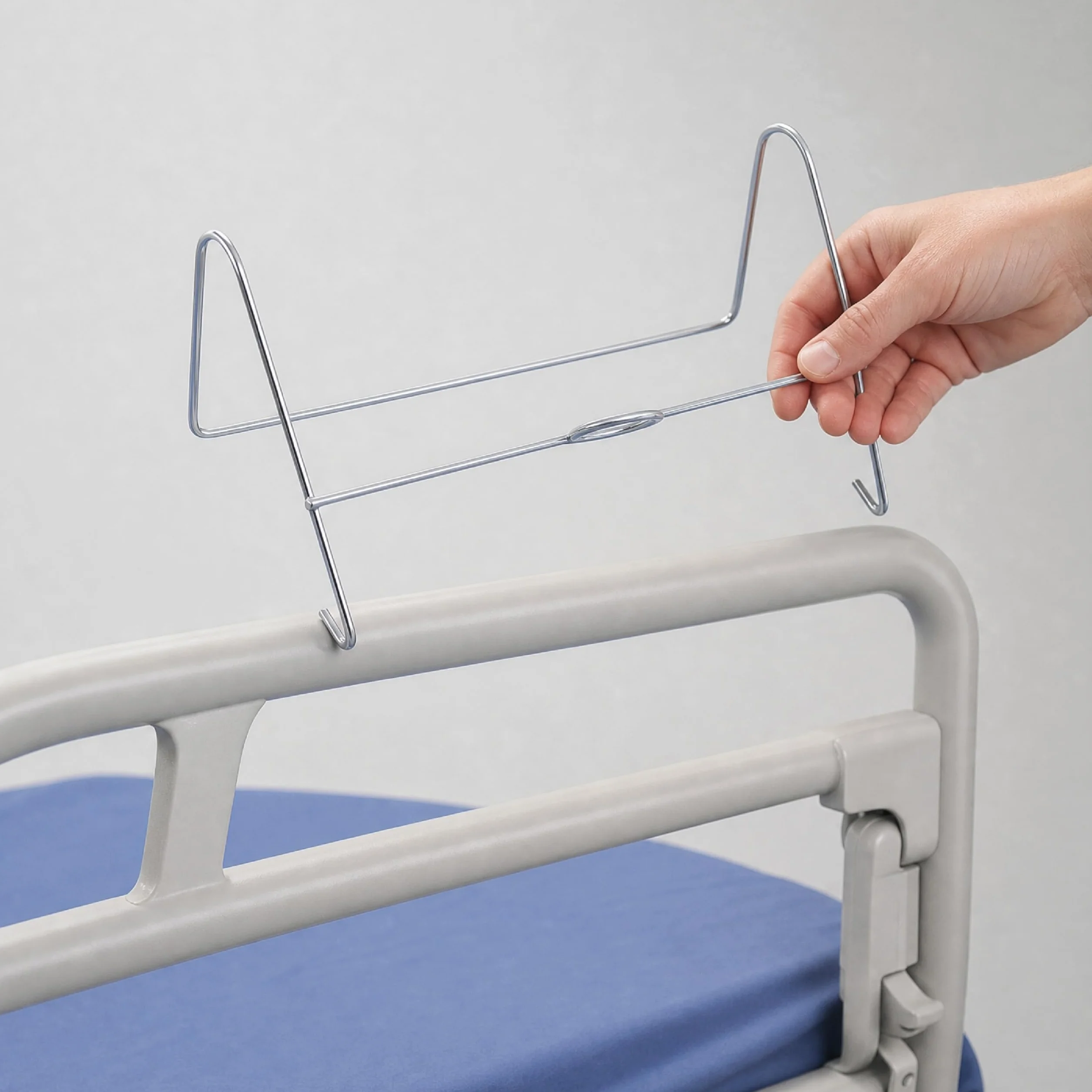 KMINA Colgador Bolsa de Orina 1 Unidad Soporte Metálico Cama Gancho Zincado 2 L