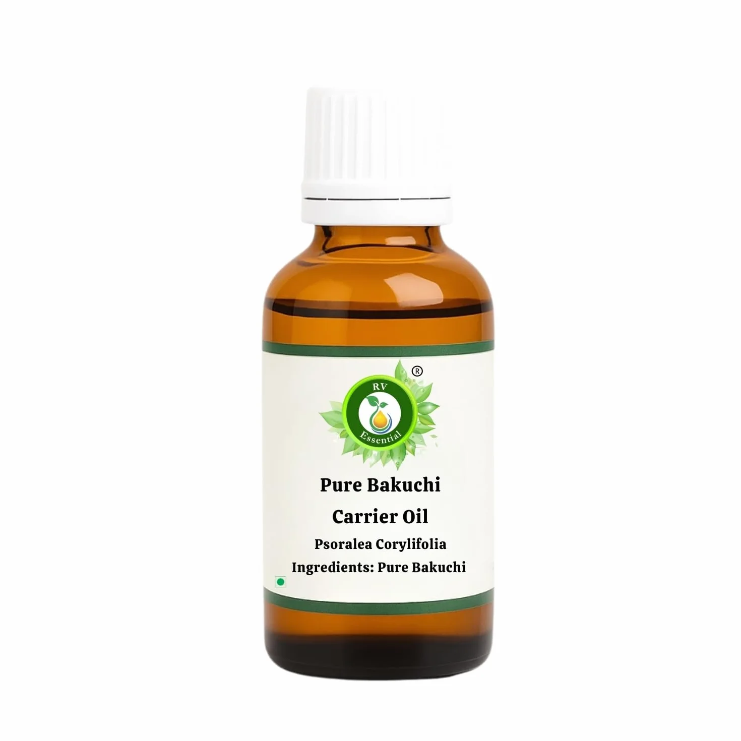 R V Essential Pure Bakuchi Carrier Oil 50ml Psoralea Corylifolia Cold Pressed