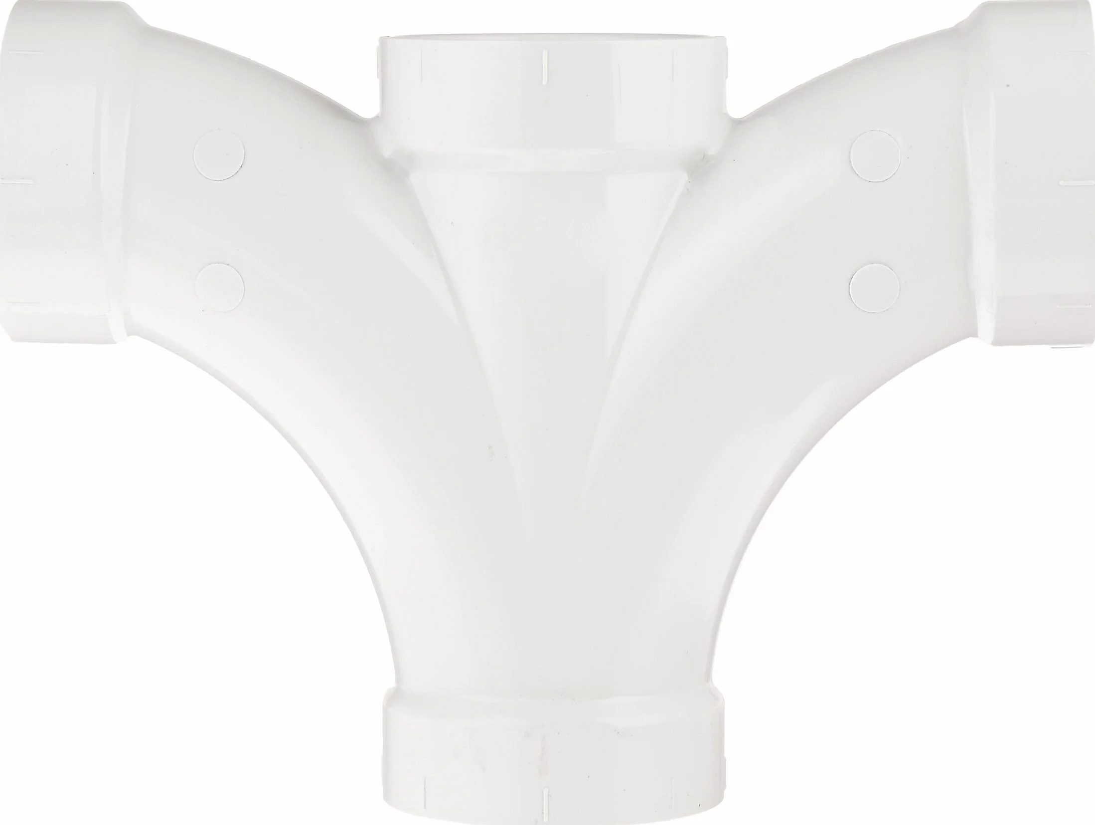 Spears P500 Series PVC DWV accesorio de tubería, doble accesorio Wye, 2" x 2" x 2" x 2" x 2"