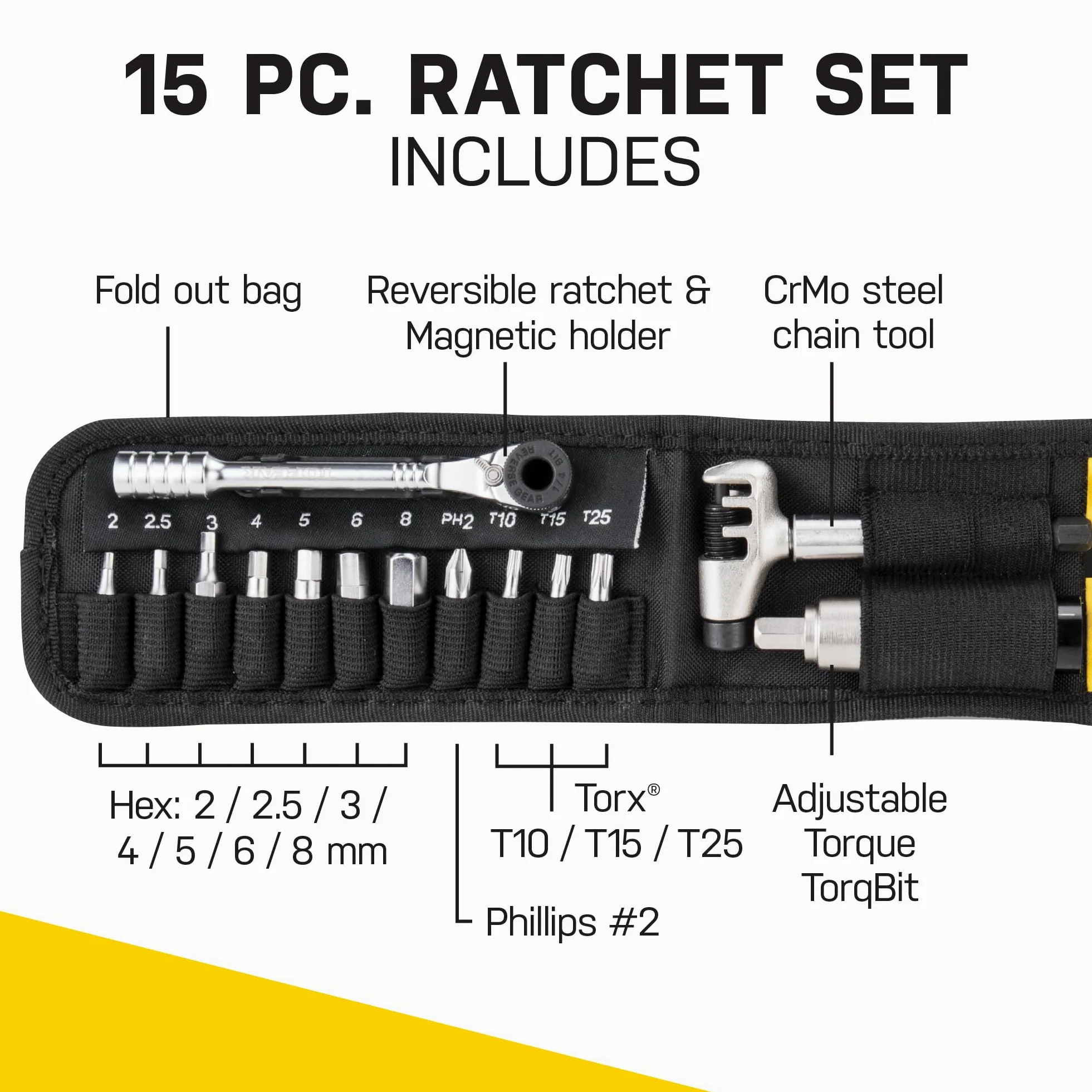 Topeak Ratchet Rocket Lite NTX + negro, caja abierta de tamaño único | Puntas Allen y Torx, destornillador Phillips, herramienta de cadena, portapuntas magnético y estuche