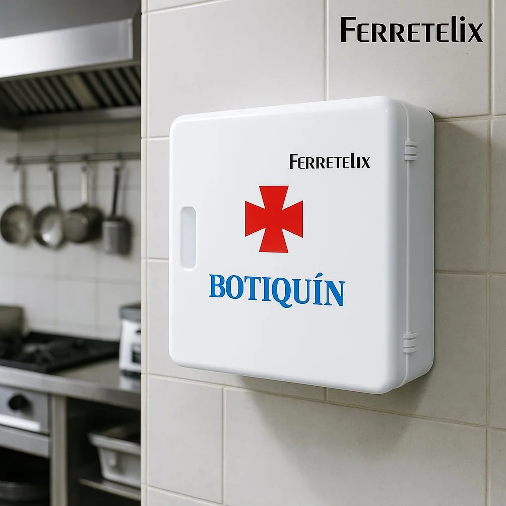 FERRETELIX® Botiquín de Primeros Auxilios Completo con Armario de Pared Homologado