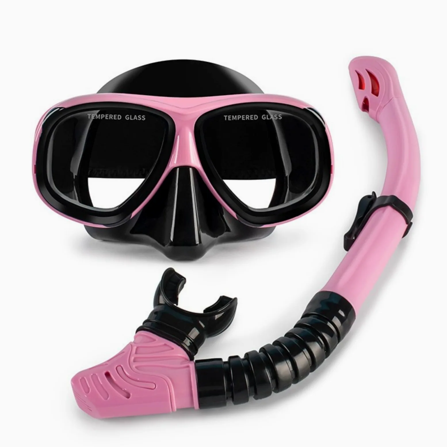 Juego de esnórquel con tubo y gafas de buceo, seco para buceo y snorkeling, cristal templado unisex
