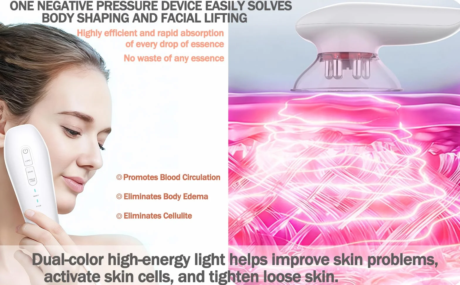 Sculpiflex Kit 2026 3 en 1 Dispositivo de Celulitis, Removedor de Grasa Eléctrico, Masajeador con Ventosas