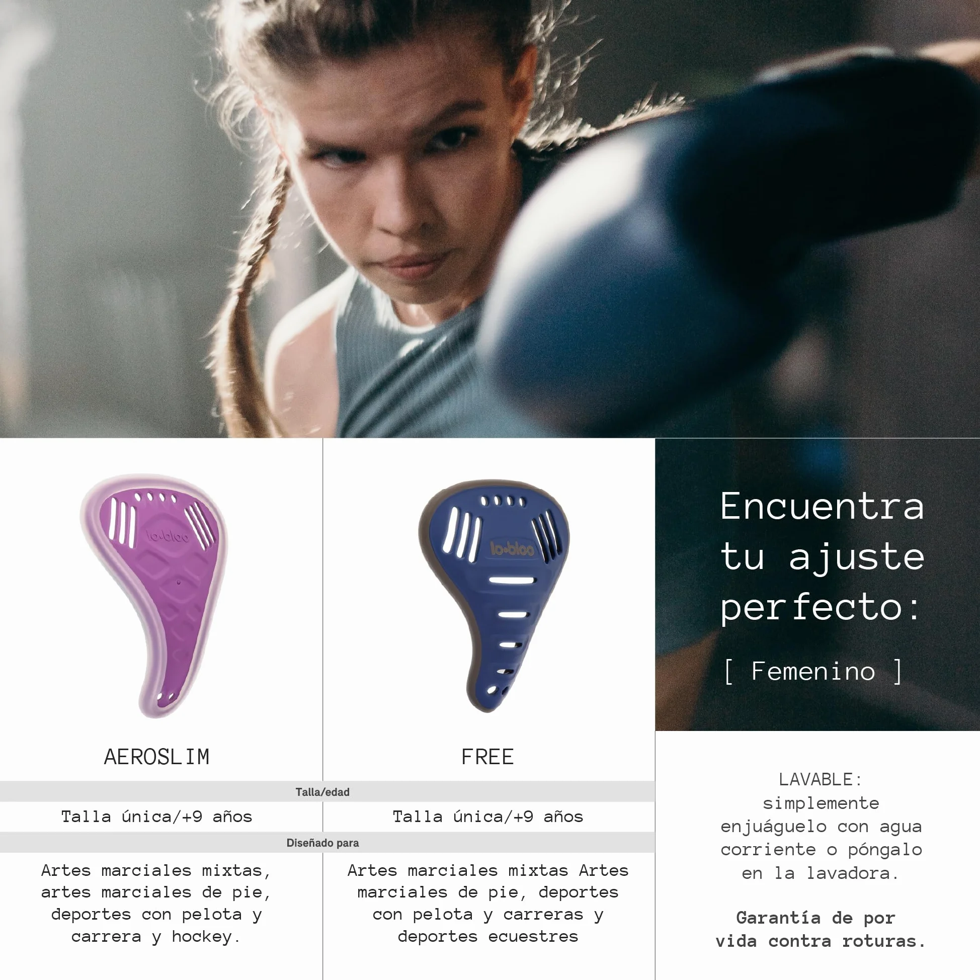 lobloo AEROSLIM Coquilla Pélvica Atlética Patentada para Deportes de Pie