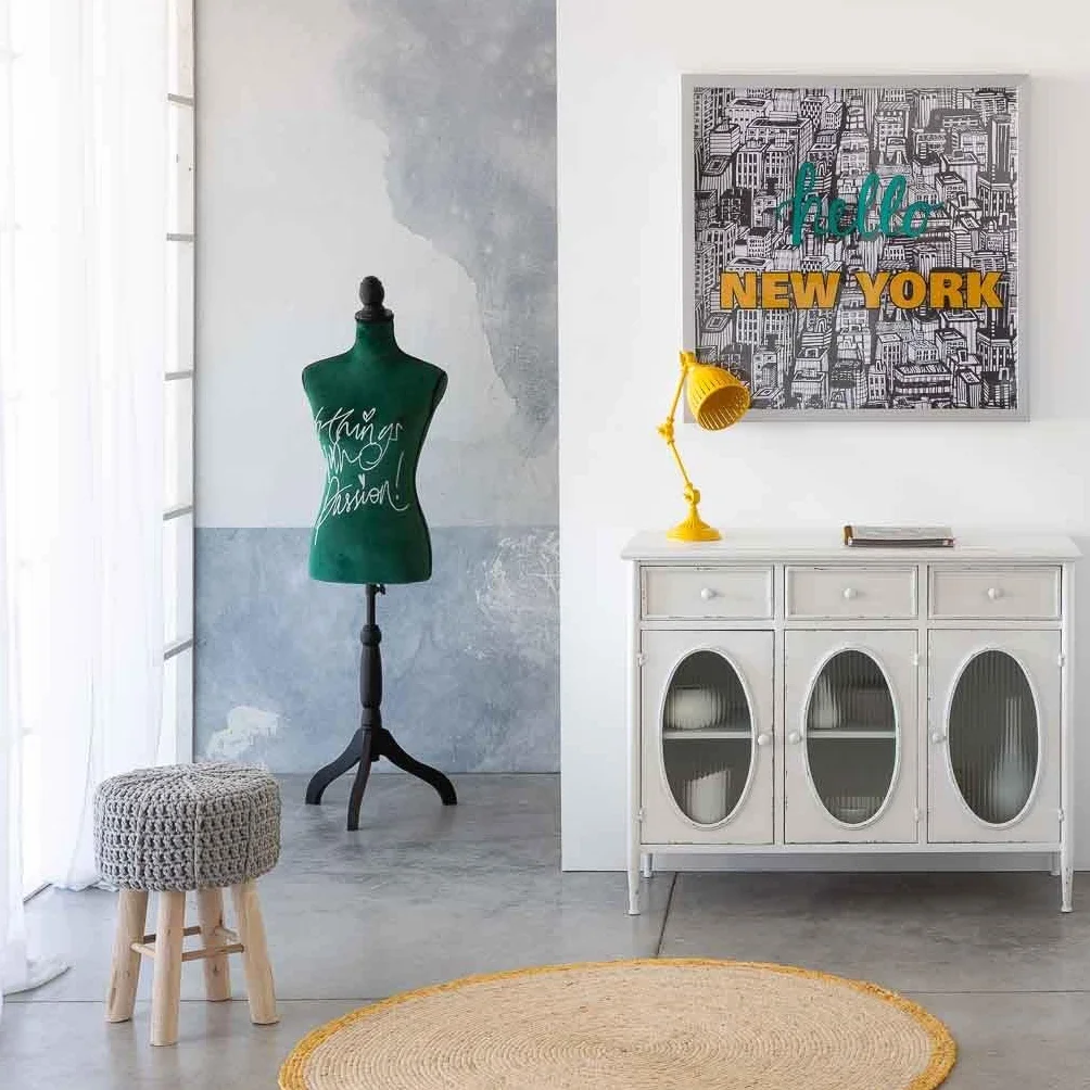 WANDERLUST DECO Lámpara flexo de mesa de metal amarillo