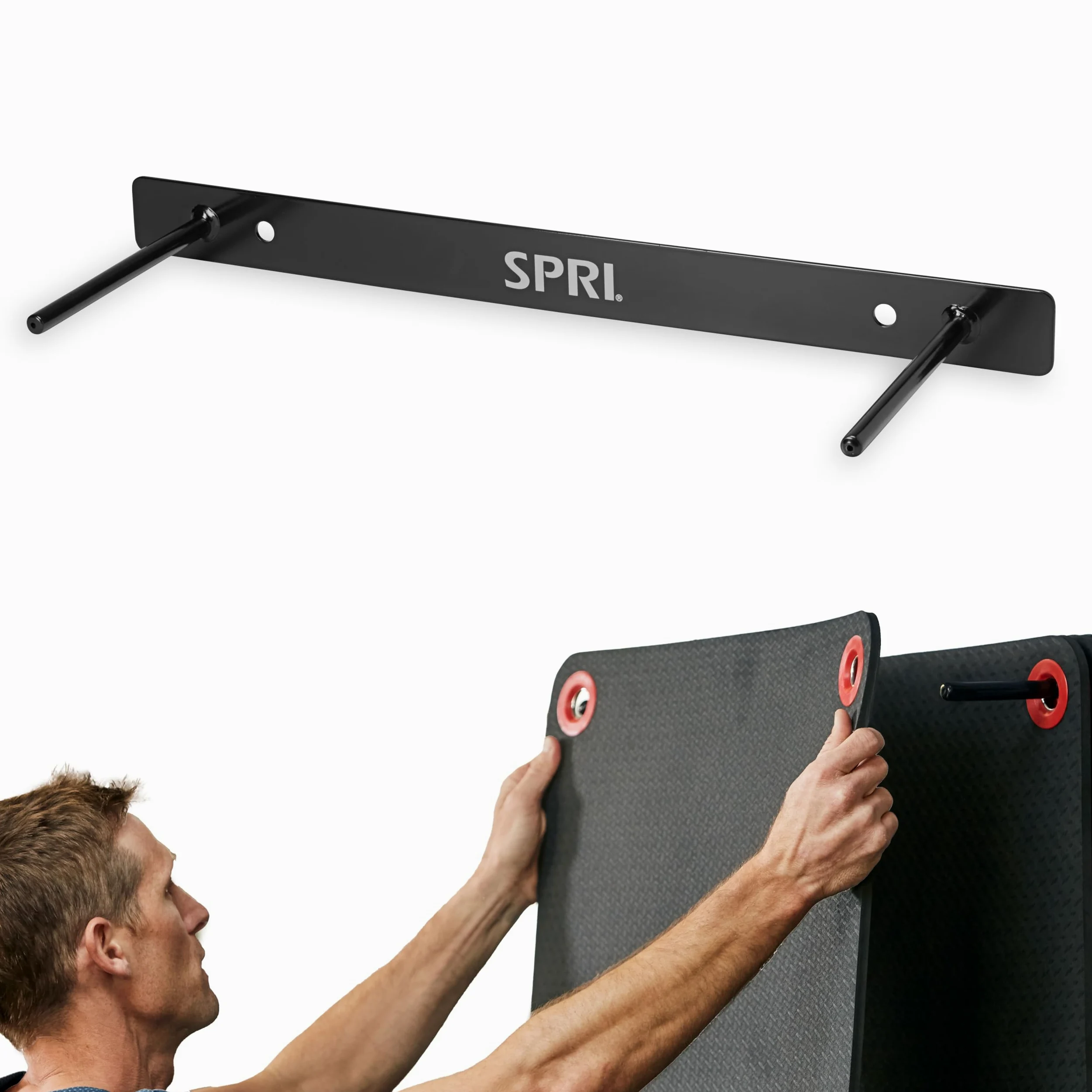 SPRI Hanging Exercise Mat, Fitness & Yoga Mat for Group Fitness Classes, Commercial Grade Quality with Reinforced Holes