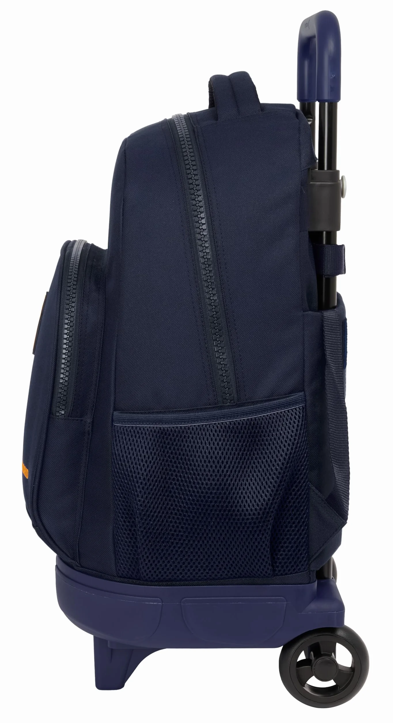 SAFTA Real Madrid 2ª EQUIPACIÓN 24/25 - Mochila Grande con Ruedas, Compacta, Extraíble, Ideal para Niños de Diferentes Edades, Cómoda y Versátil, Calidad y Resistencia, 33x22x45 cm, Color Azul Marino