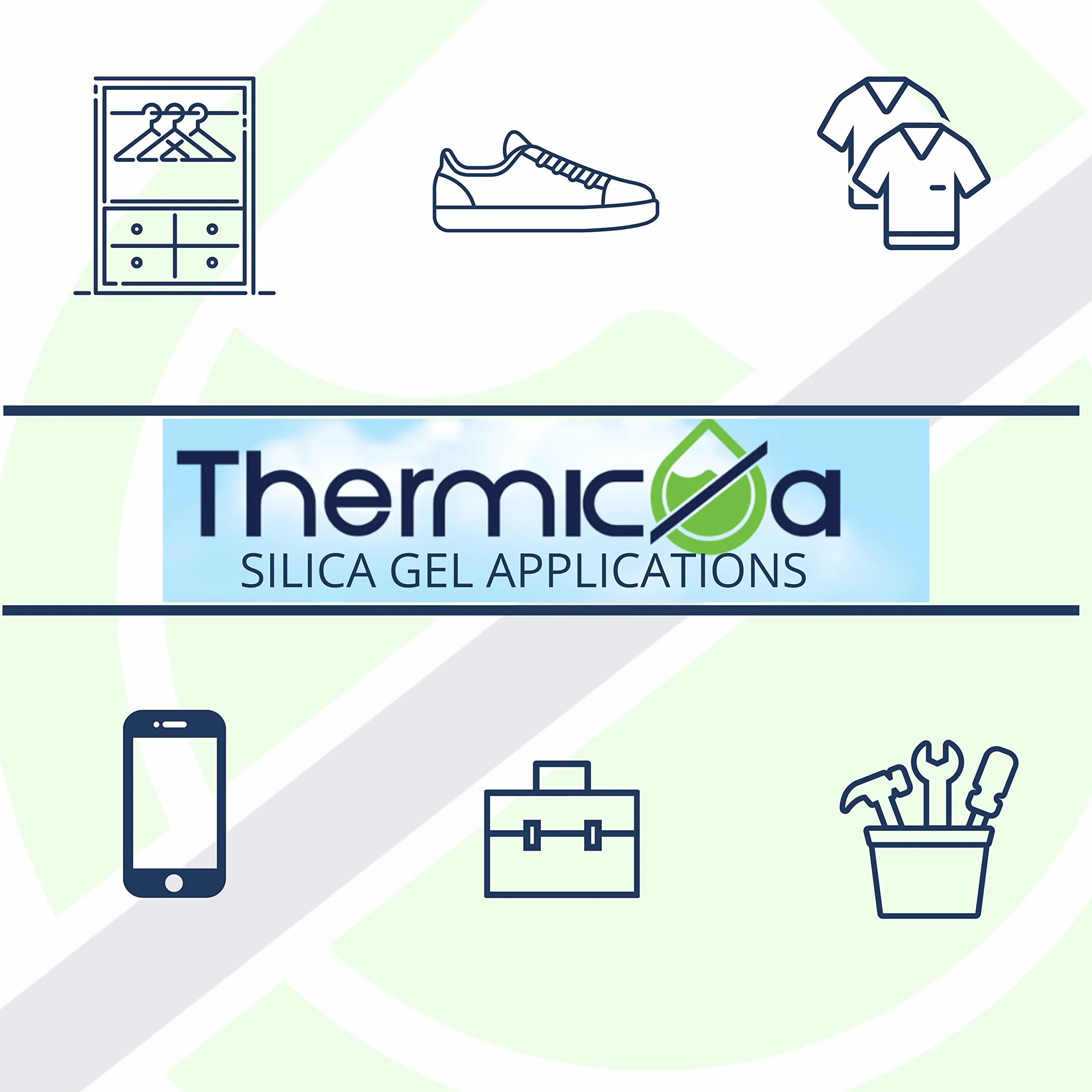 Thermikoa® Bolsas de Gel de Sílice Antihumedad 25uds x 10gr Desecante Multiusos