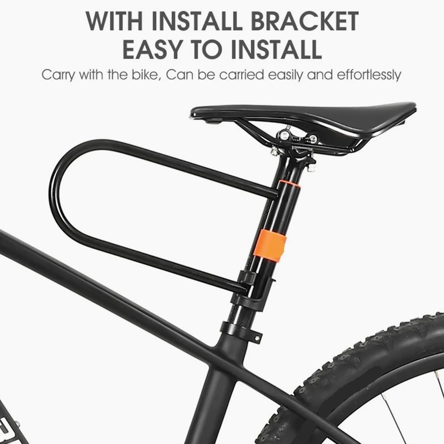 Genérico Compatible con candado de Bicicleta en U de Acero al Carbono | Candado en U for seguridad de motocicleta, scooter, bicicleta de carretera MTB