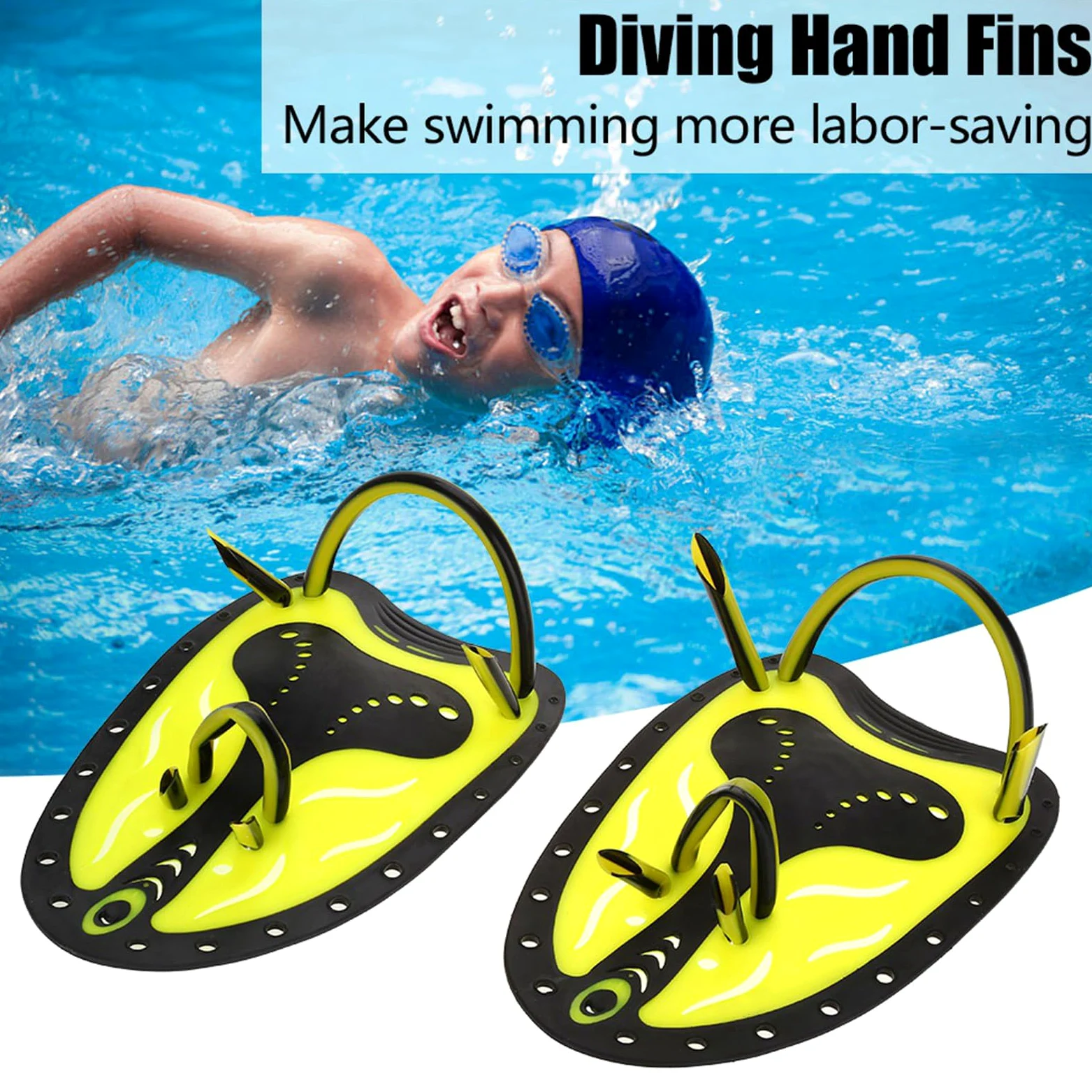 Paletas de Natación de Mano, Paletas de Mano de Entrenamiento de Natación, Aletas de Mano para Mujeres y Hombres