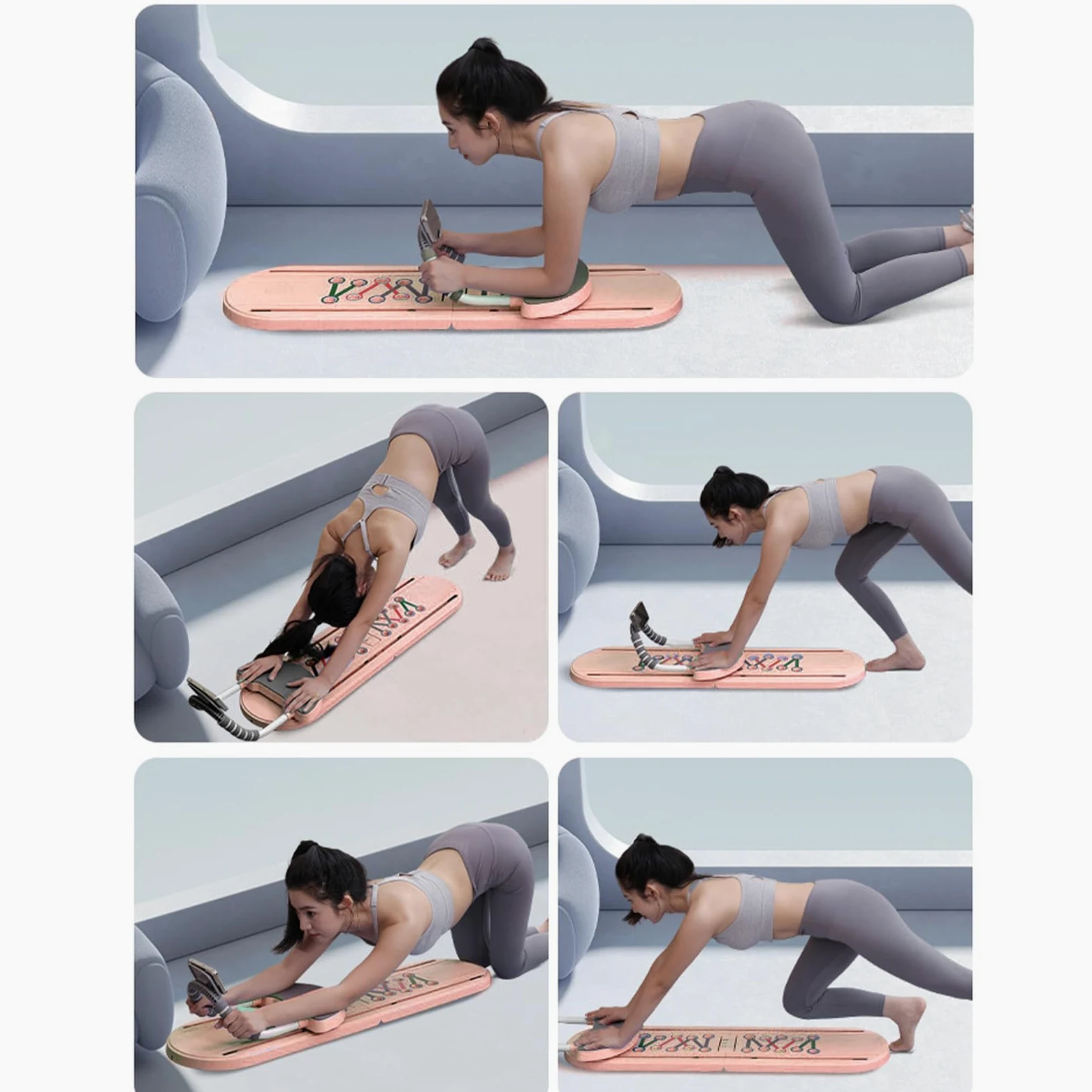 Máquina De Pilates Reformar - Accesorios de Fitness y Ejercicio Plegables,Tabla De Pilates Para Entrenamiento De Abdominales Y Core,Para Oficina Entrenamiento Rehabilitación Empaquetado