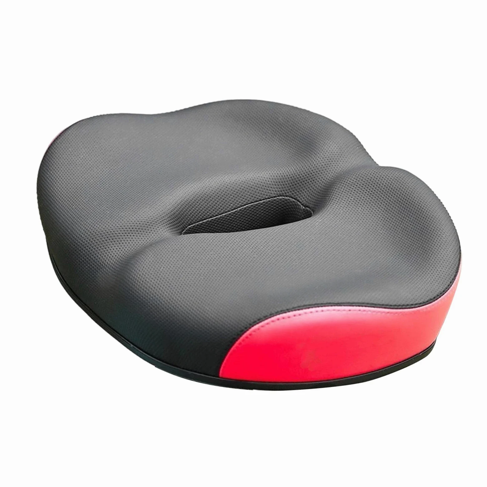 Asiento de bicicleta de repuesto para ciclistas casuales, sillín de bicicleta ancho con forma de 29 x 22 cm y diseño de corte en relieve central, sillín de ciclismo, conducción diaria, parte superior