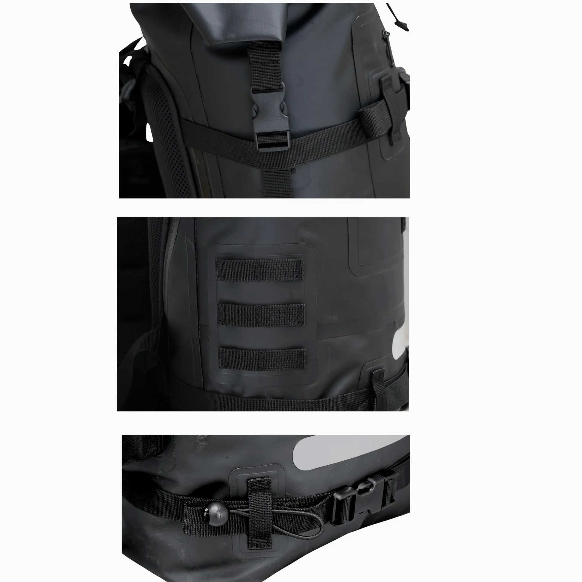 Bolsa de senderismo para mochila y bolsa impermeable | Cremallera de zinc anticorrosión impermeable | Volumen ajustable 20L a 40L | Cómodo transporte | Fijaciones Molle | Bolsillos