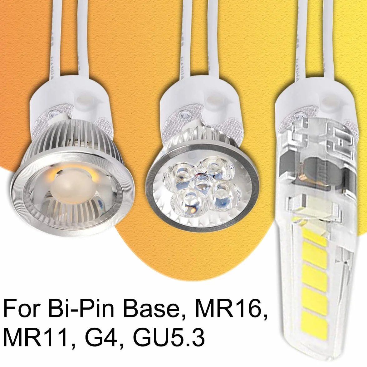 LED MR16 GU5.3 Enchufe 10 piezas Bombilla de lámpara halógena Conector de cerámica Adaptador de cable MR11 G4