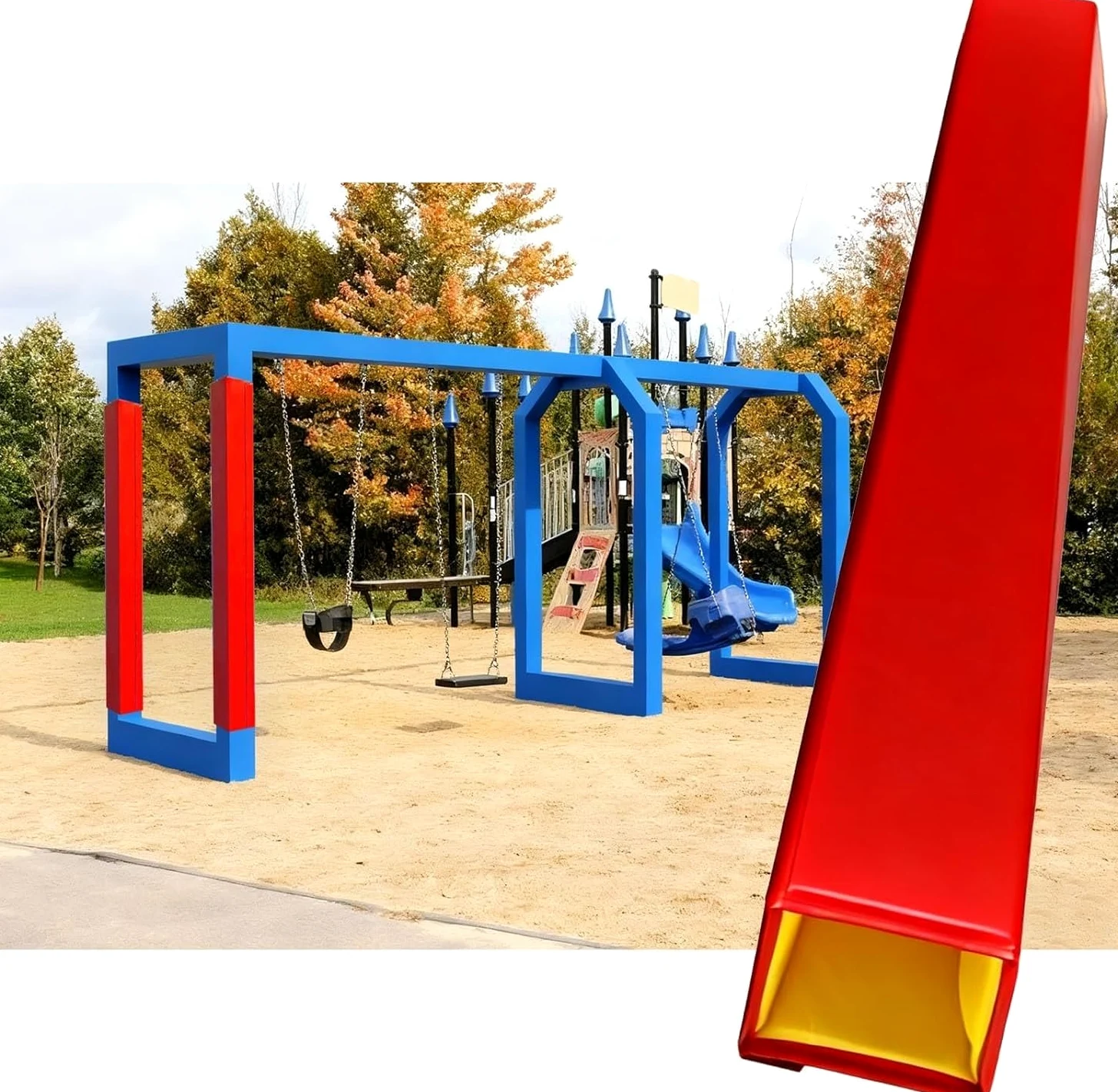 Acolchado de poste de aro de baloncesto, envoltura de seguridad adhesiva para vigas redondas y cuadradas, prevención de lesiones, amortiguación para equipos deportivos al aire libre