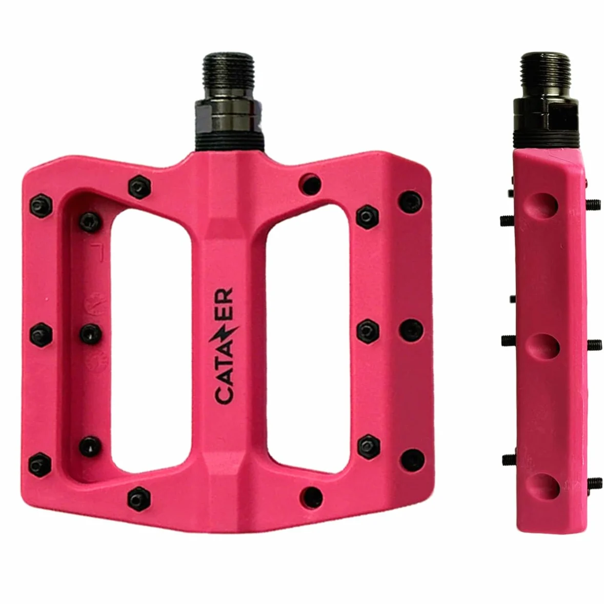 Pedales de bicicleta de montaña, pedales antideslizantes de fibra de nailon con rodamientos sellados, pedal de bicicleta plano ligero para MTB, bicicleta BMX de carretera