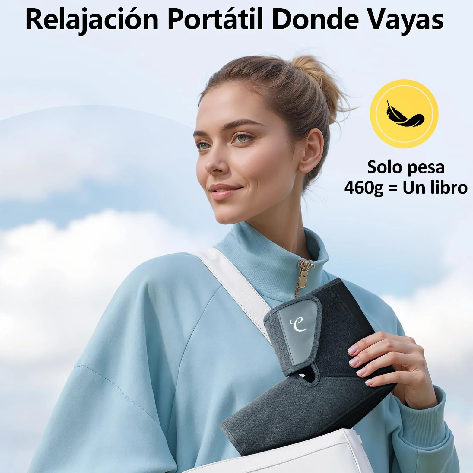 Comfytemp Masajeador de Pies Inalámbrico, Masaje de Compresión con Calefacción, Batería 2500mAh