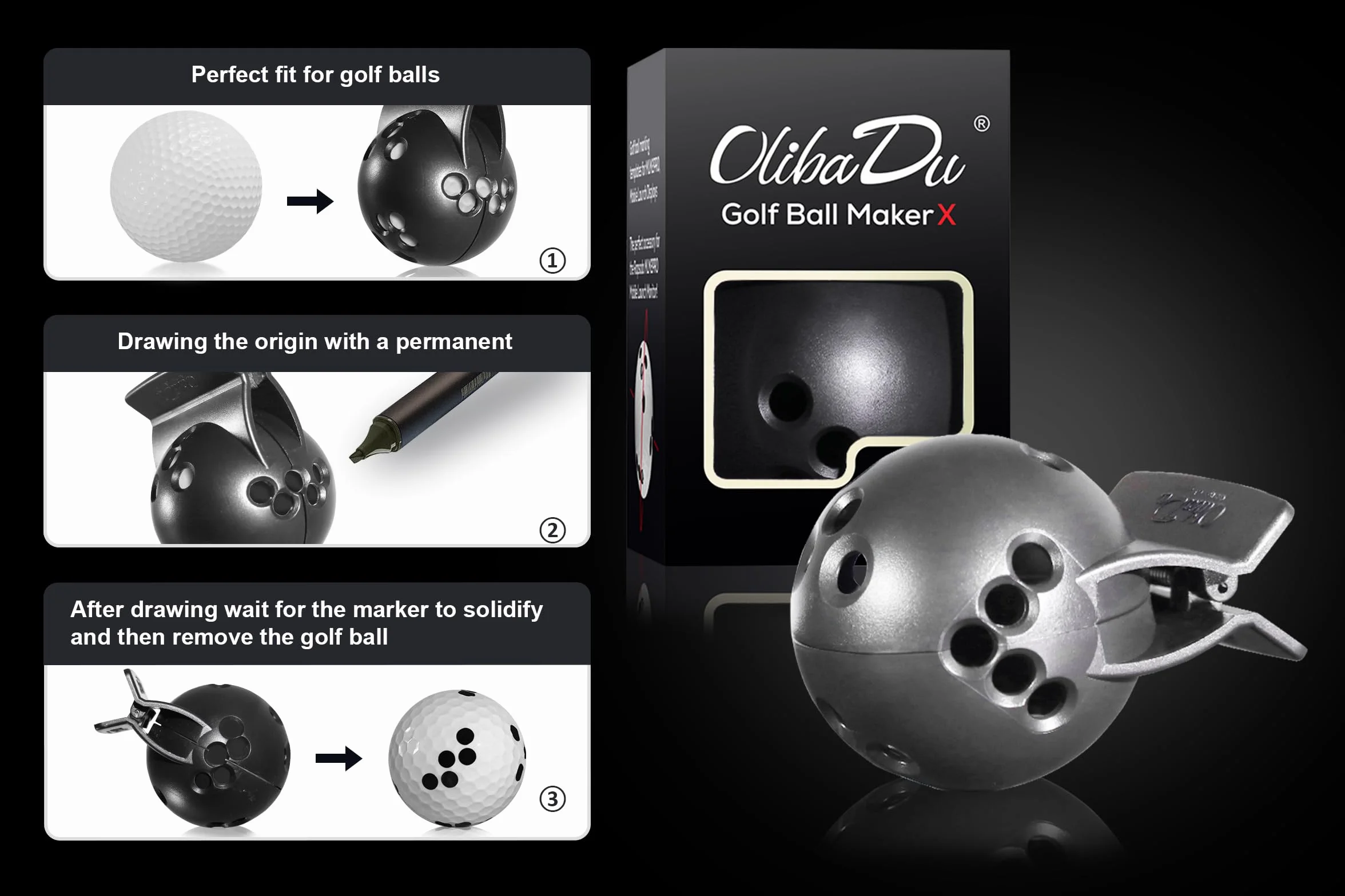 Plantilla de Marcador de Pelota de Golf para Monitor de Lanzamiento móvil Rapsodo MLM2PRO