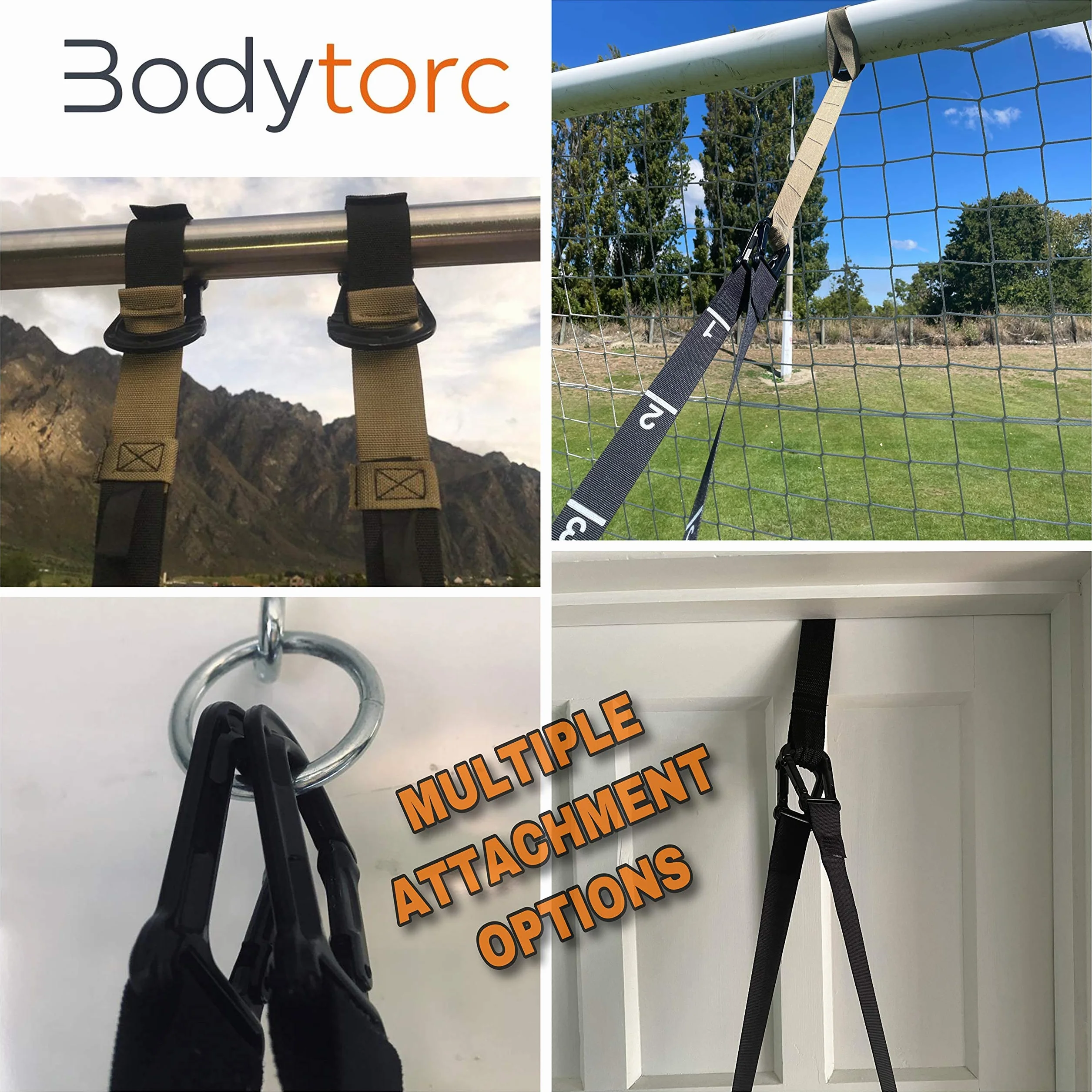 Entrenador de suspensión, correas de entrenamiento de peso corporal para entrenamientos de cuerpo completo en casa, incluye anclaje de puerta, brazos de extensión y correas avanzadas para los