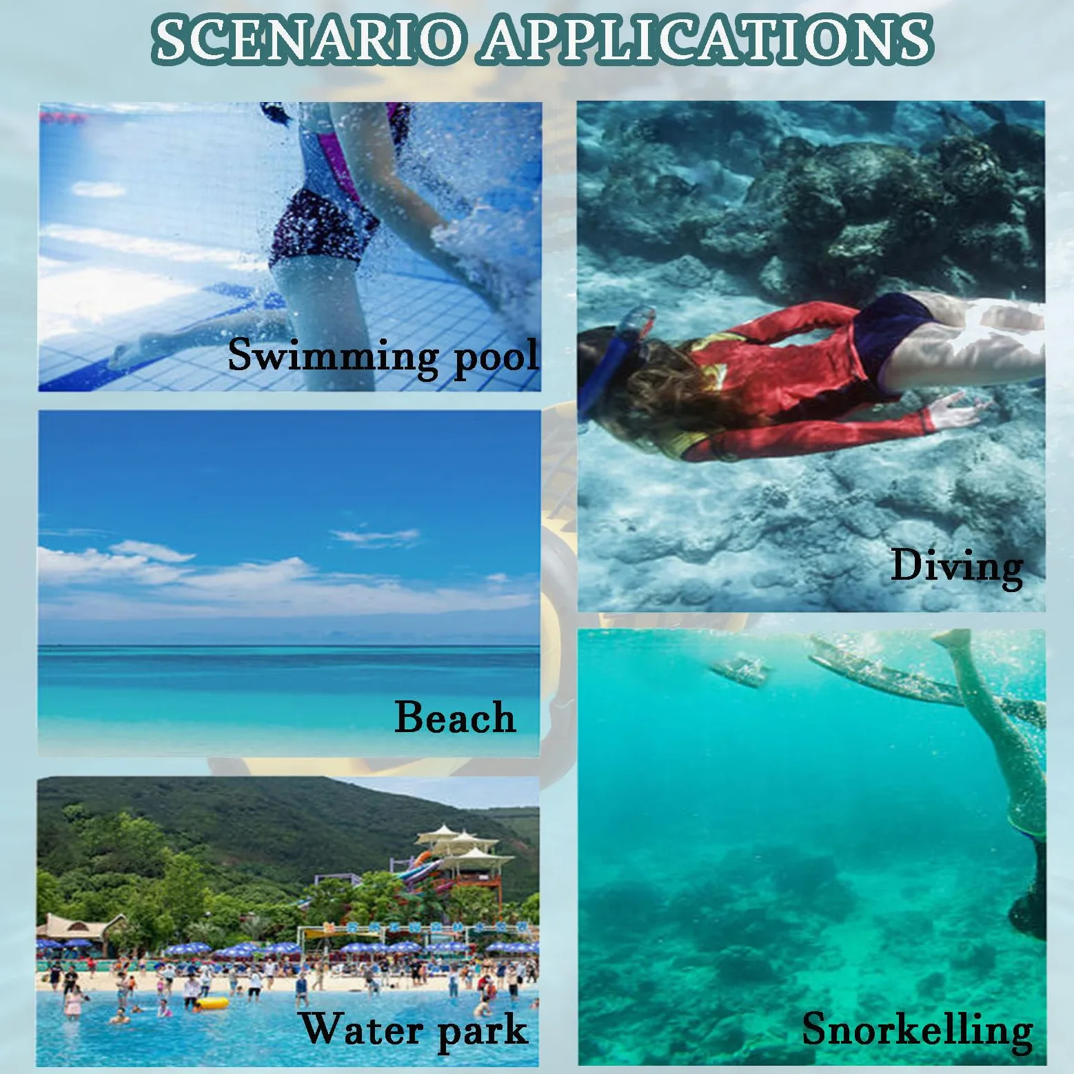 Scooter subacuático Compacto y Ligero, Scooter eléctrico subacuático de 500 W, hélice subacuática de Doble Velocidad, Scooter de Buceo, para Adultos, Piscina, Buceo, esnórquel