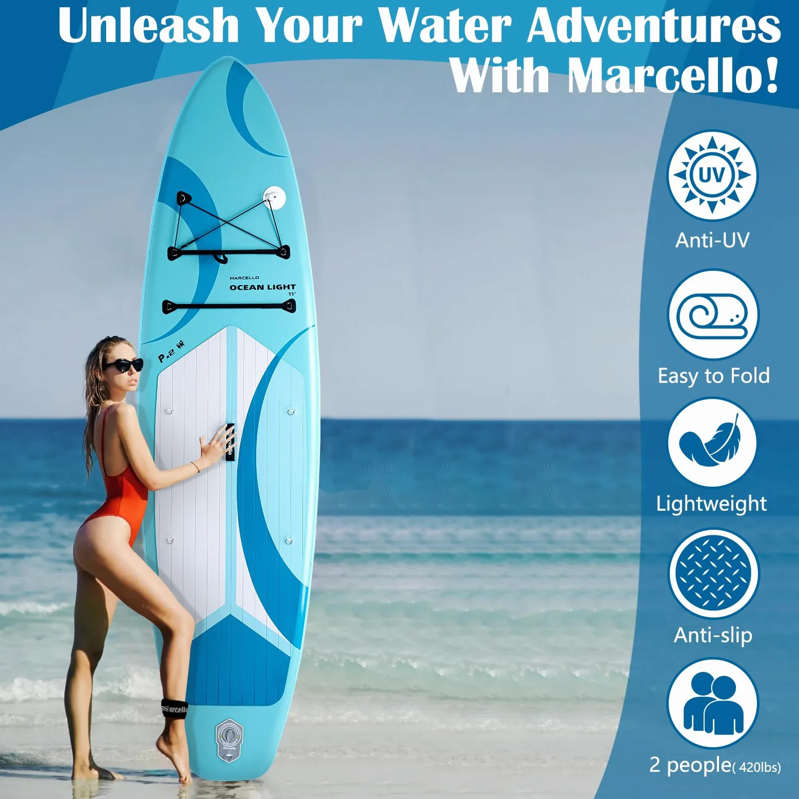 Tabla de surf de remo, inflable, 2,7 m x 83 cm x 15,2 cm, tabla de SUP ultraligera con bomba de mano, funda impermeable para teléfono y bolsa impermeable