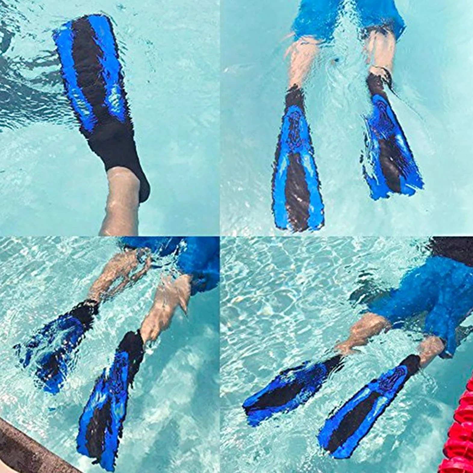 Aletas de natación Adulto Equipo Buceo Ajustable para Viajes | Aletas Snorkel Adultos Pie Completo para hombres principiantes expertos buceo con tubo deportes acuáticos entrenamiento