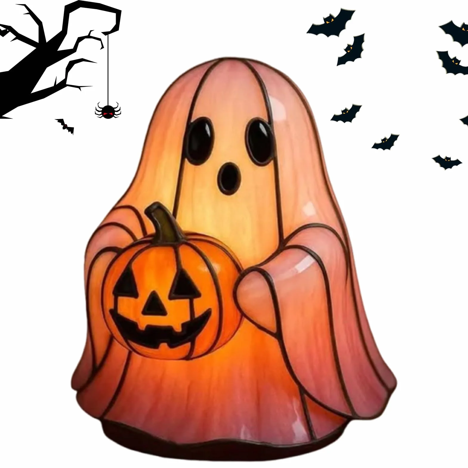 Lámpara LED Fantasma Halloween Decoración Hogar Portátil Estantería