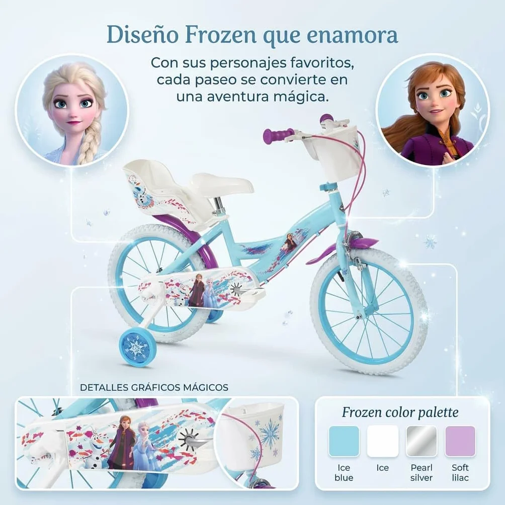 TOIMSA Bicicleta 16" Frozen Huffy 5/8 Años