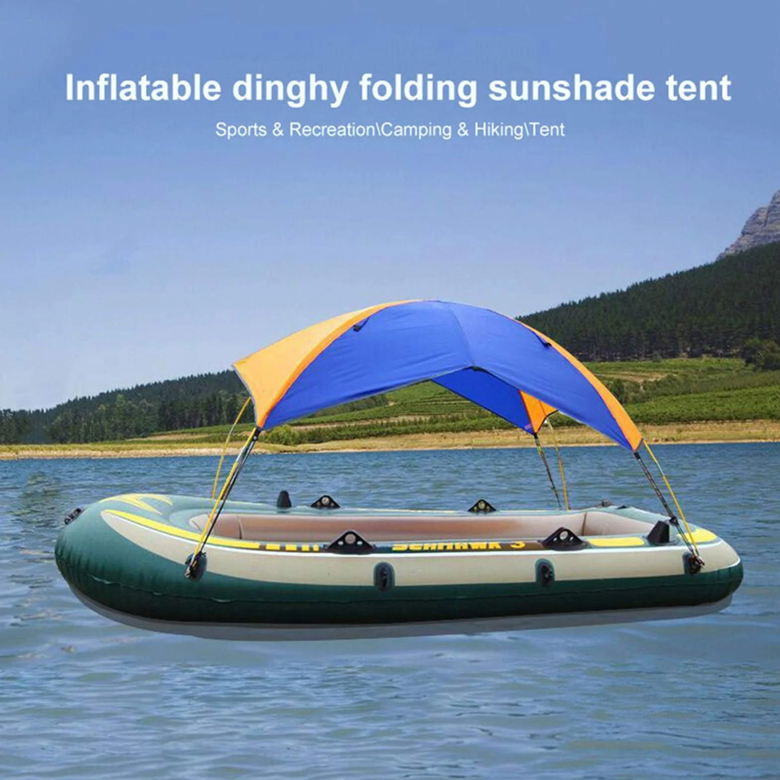 Toldo para barco hinchable 4-5 personas camping pesca