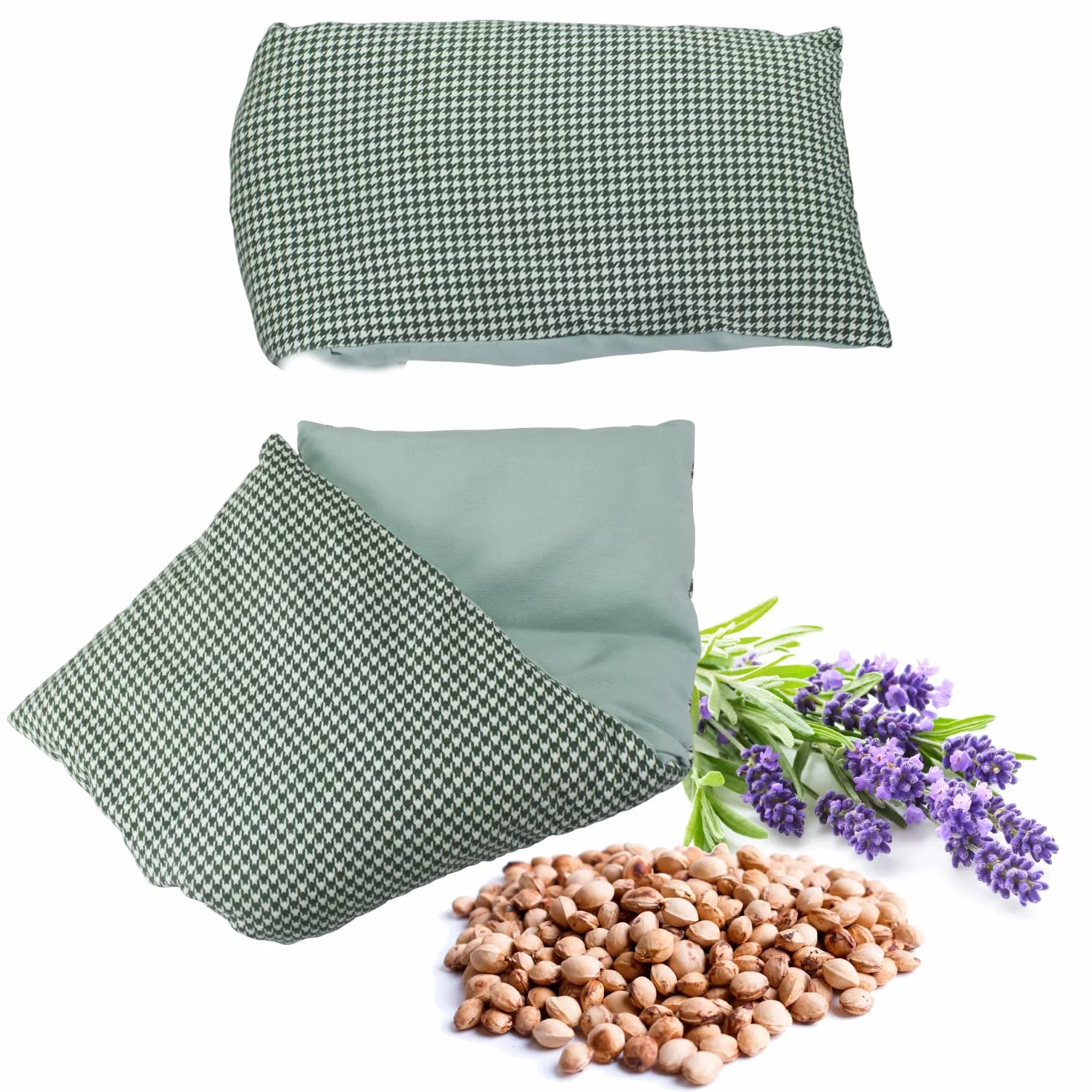 BEPER C302AAC003 Almohadilla térmica con huesos de cereza y lavanda, banda refrescante de algodón extraíble