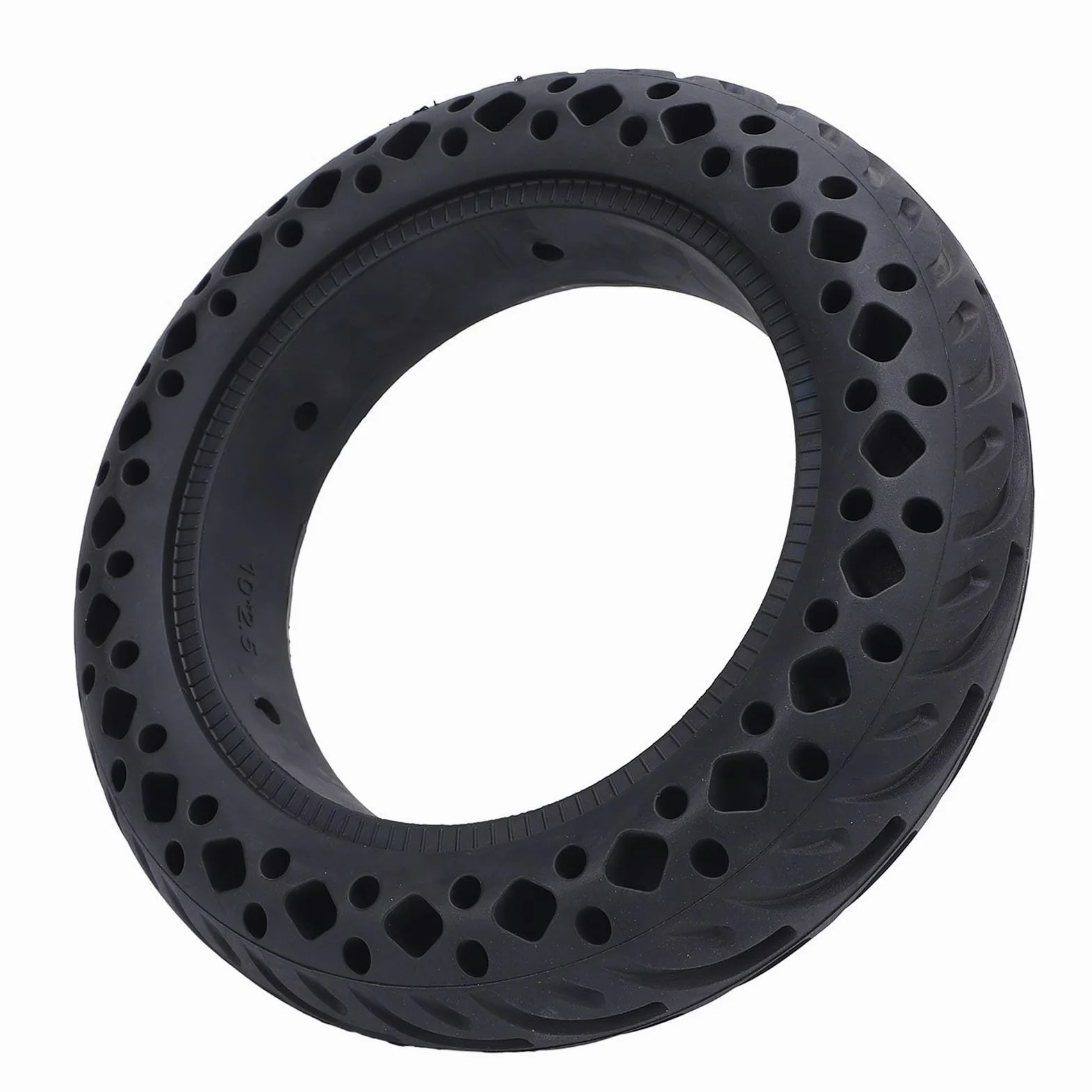 Neumático de Caucho Macizo de 10 x 2,5 Pulgadas para Patinete eléctrico. No Requiere inflado. Neumático con diseño de Panal Que Absorbe los Impactos y excelente Agarre para Ruedas de 10 Pulgadas.