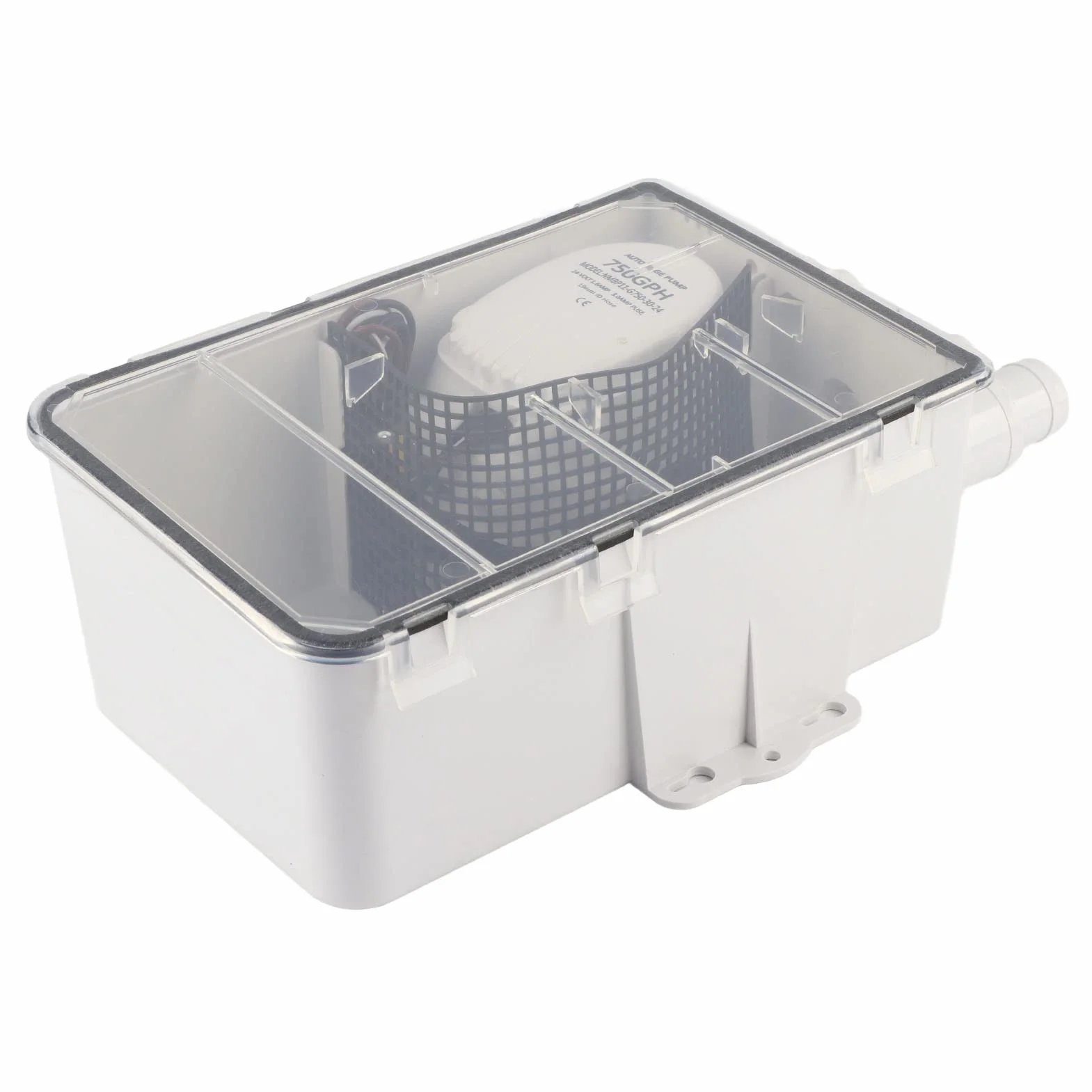 Bomba De Sumidero Para Ducha 750GPH Con Flotador Automático Y Múltiples Entradas DC 12V/24V Para Barcos Y Yates Compatible Con Y Rule Ideal Para Drenaje De Aguas Residuales