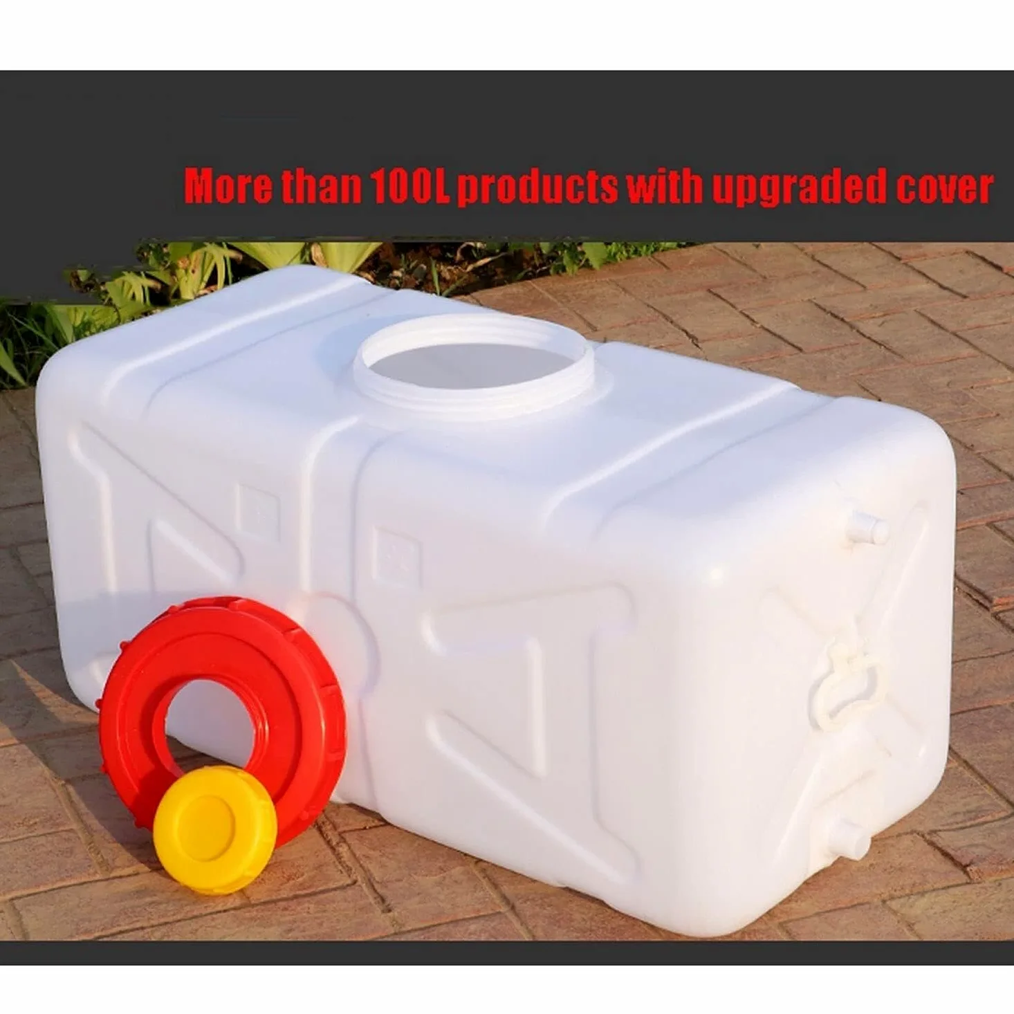 Tanque Almacenamiento Agua Rectangular Plástico Contenedor Almacenamiento Purificada Grado Alimenticio Adecuado Exteriores