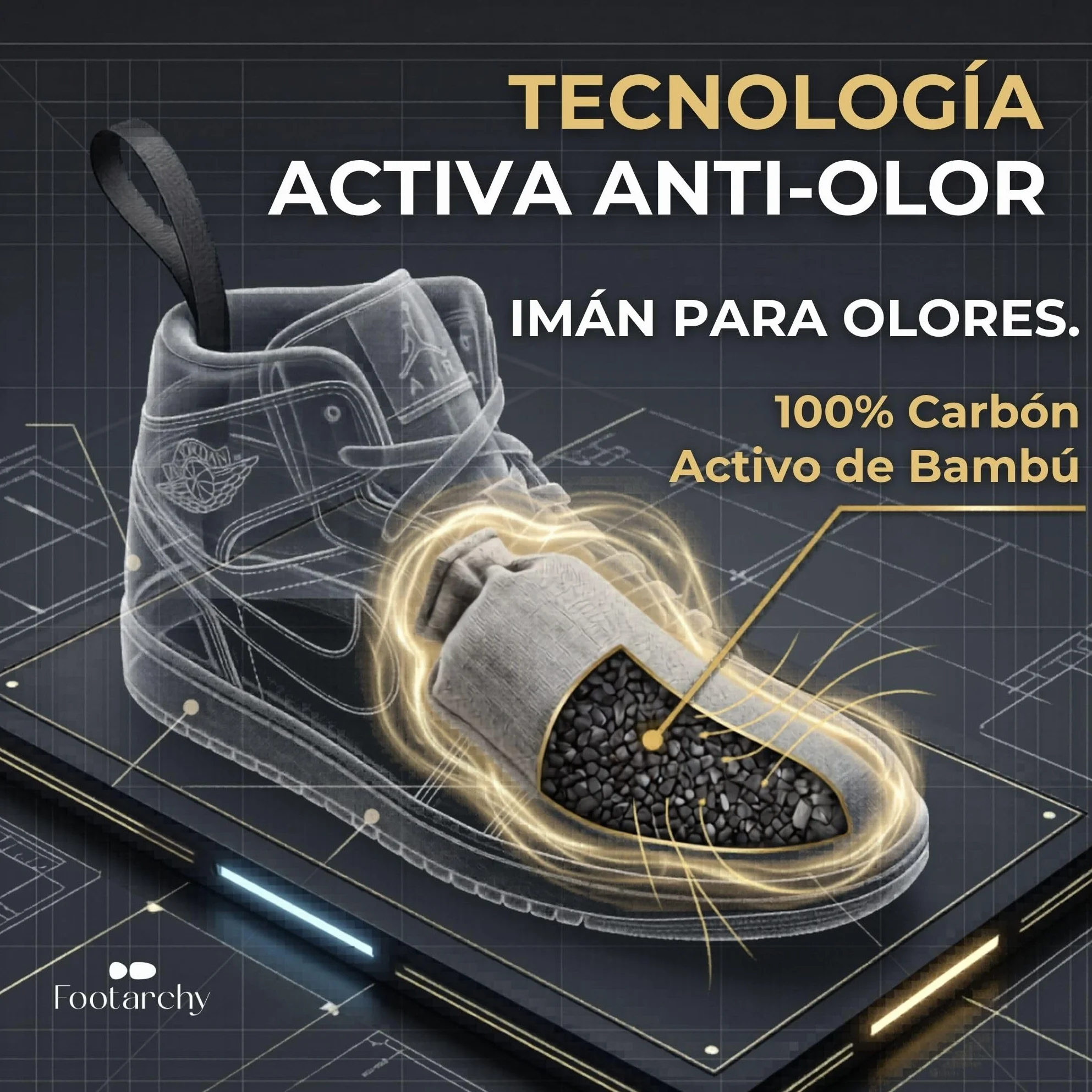 Absorbe Olores Zapatos Menta 4x80g Saquitos Carbón Activado Reutilizables 12 Meses Antihumedad