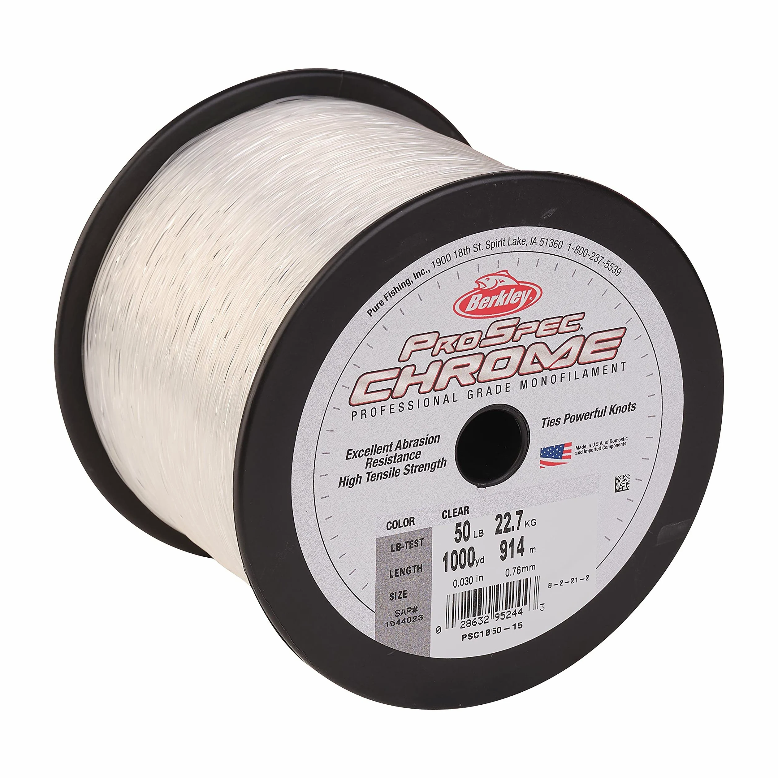 Berkley Psc3b12-15 línea de Pesca, Unisex, Transparente, 12lb-3000yd