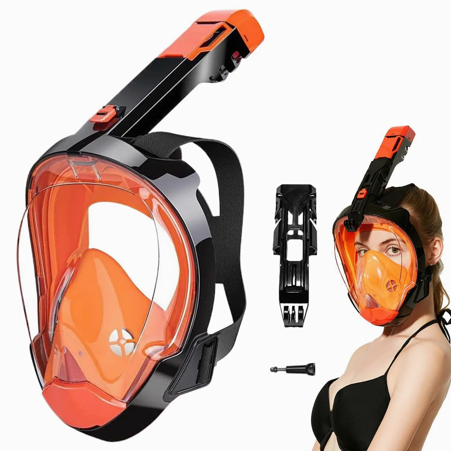 Máscara de snorkel antivaho – Equipo de asistencia respiratoria submarina – Máscara de snorkel con vista panorámica de 180 grados – para mujeres, nadadores, principiantes, viajeros, exploradores