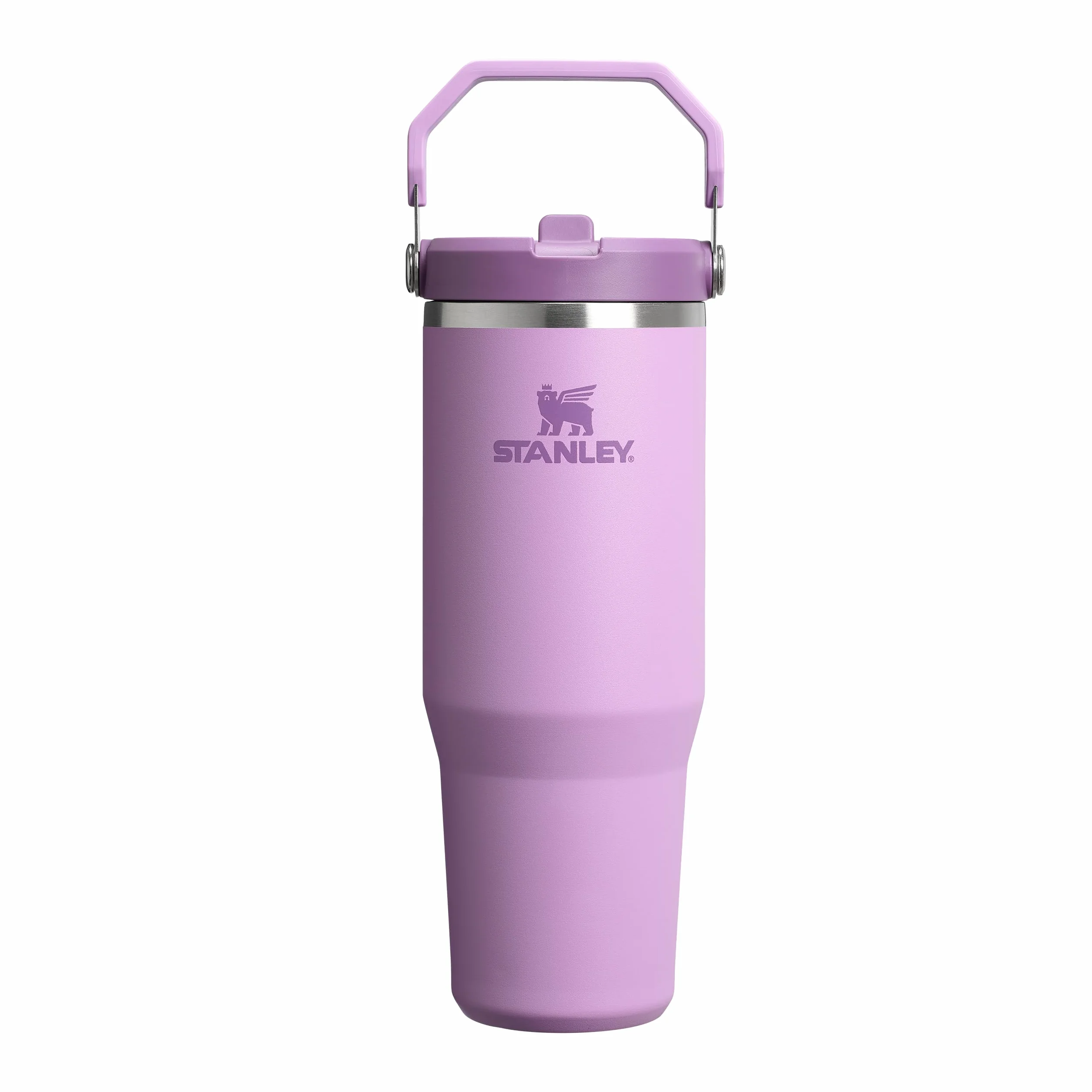 Stanley 1913 Flip Straw Botella Agua con Pajita 0.89L - Lilac | Conserva el Frío 12 Horas - Termo Agua Fria - Acero Inoxidable - Sin BPA - Fácil de llevar - Apta Para Lavavajillas