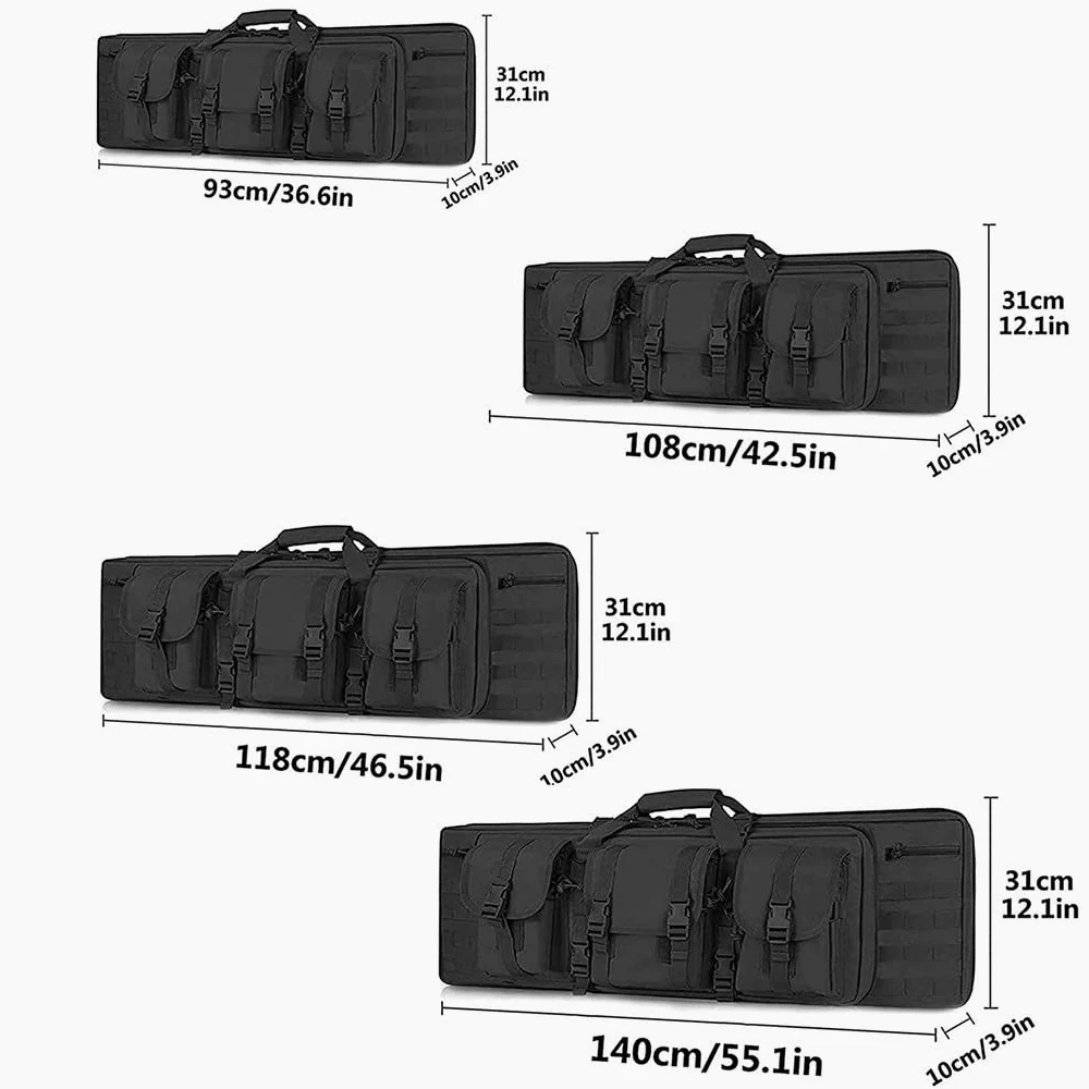 Bolsa para Doble Rifle Escopeta Airsoft, Funda para Fusil Airsoft Funda Escopeta Porta Caza, Mochila de Almacenamiento para Pistola y Revista, para Carabina, Duradera A,108CM