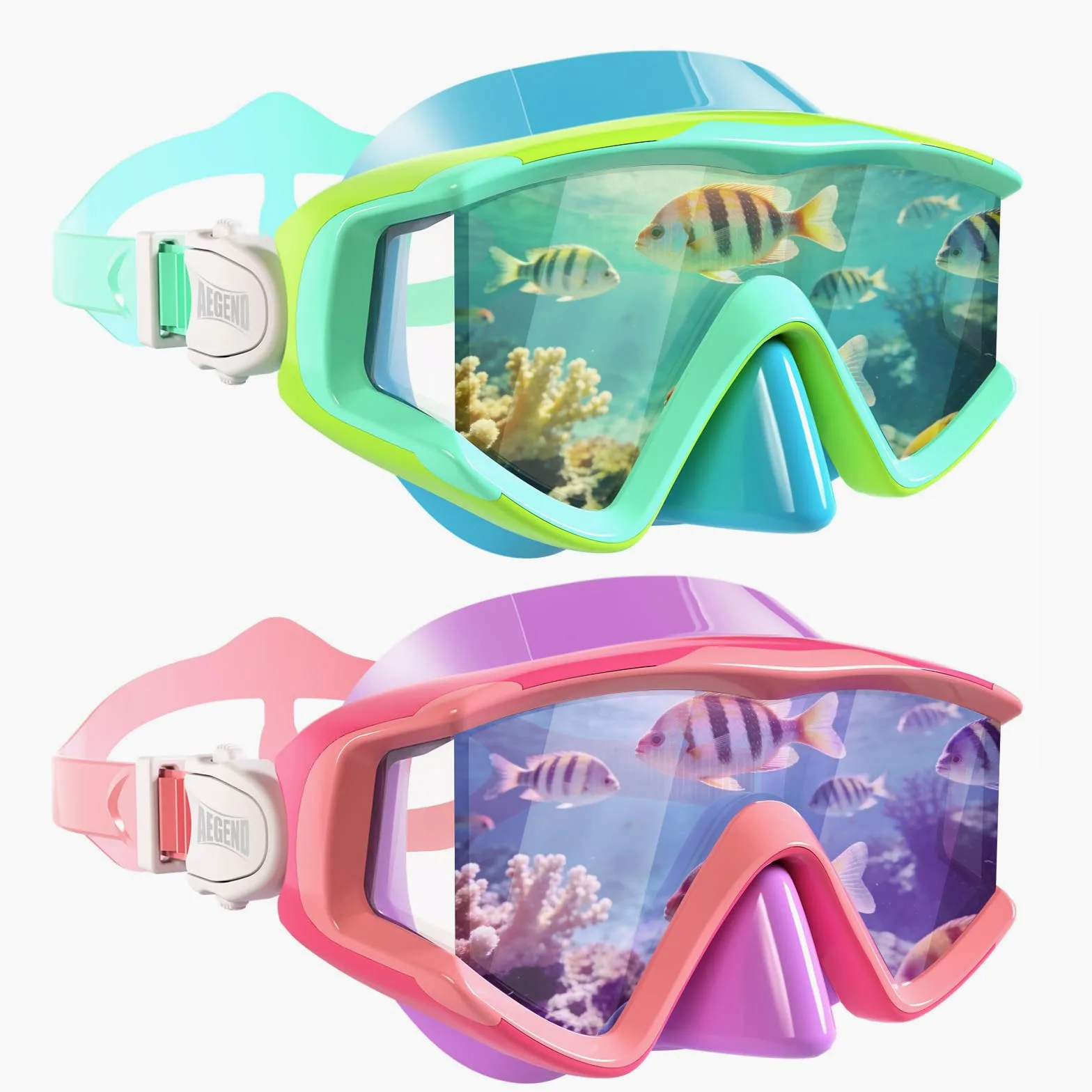 Aegend Gafas de natación para adultos y niños, gafas antivaho de visión amplia de 220° con bolsa de malla para interiores y exteriores, piscina, playa, natación