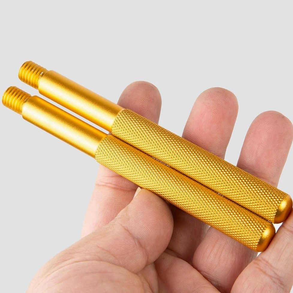 Juego de reparación de roscas BC1.37x24 para pedalier de bicicleta BC1.37x24 para marcos de acero, kit de mantenimiento de bicicleta HSS de 800 g, color amarillo