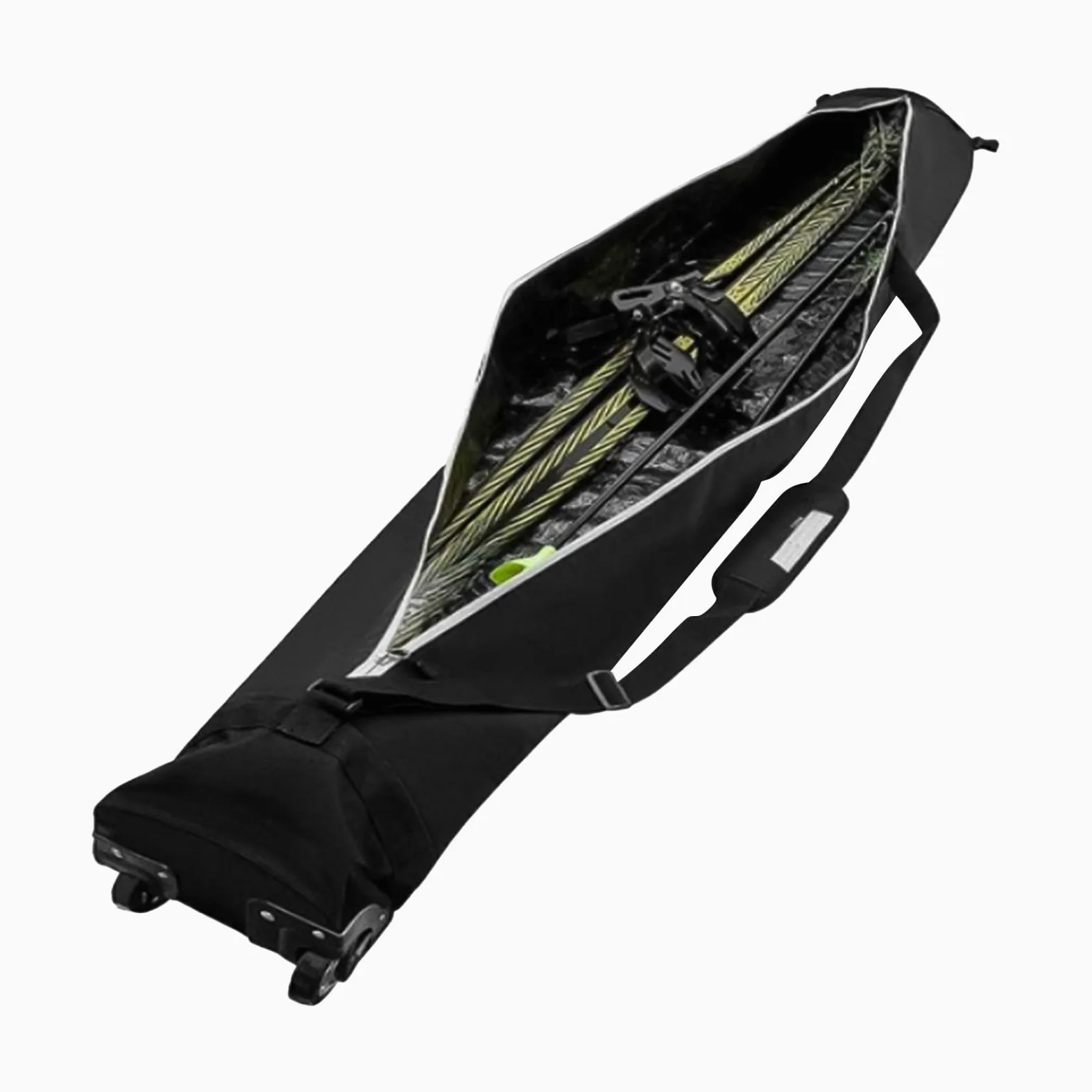 Bolsa de esquí con ruedas, funda de almacenamiento para snowboard, impermeable, tela Oxford 600D, bolsa de viaje con correas ajustables y ruedas para esquí, yoga, equipo deportivo, transporte, 200 x