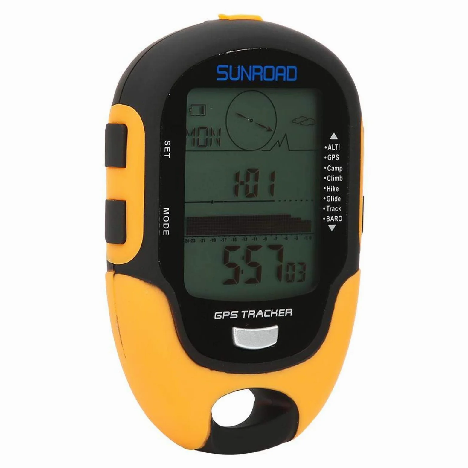 DAUERHAFT Brújula de medidor de altitud GPS Grado Impermeable IPX4, Adecuado para Deportes al Aire