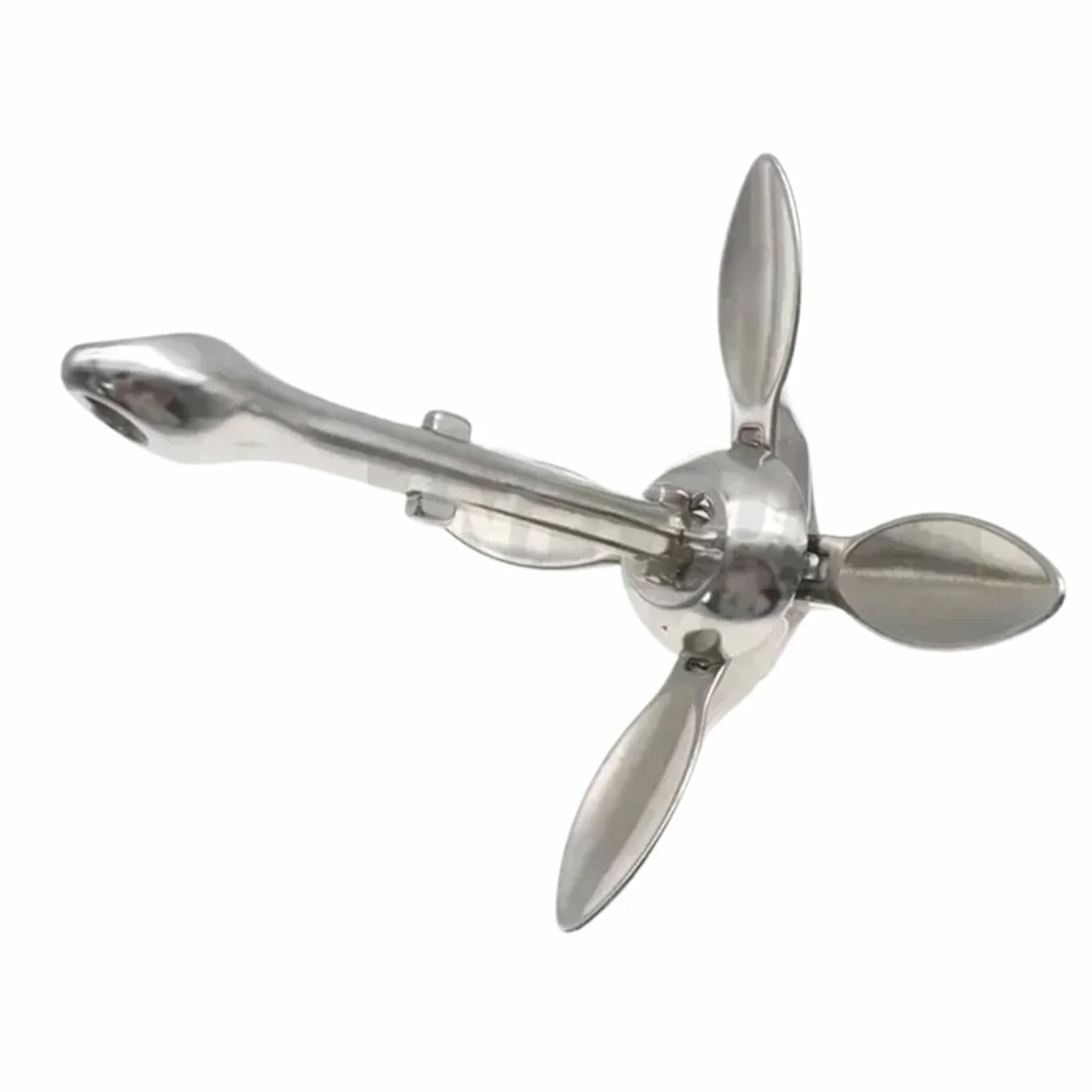 Ancla de atraque plegable for embarcaciones de 1,5 kg/0,7 kg,para lanchas rápidas, botes inflables(1.5kg Silver)