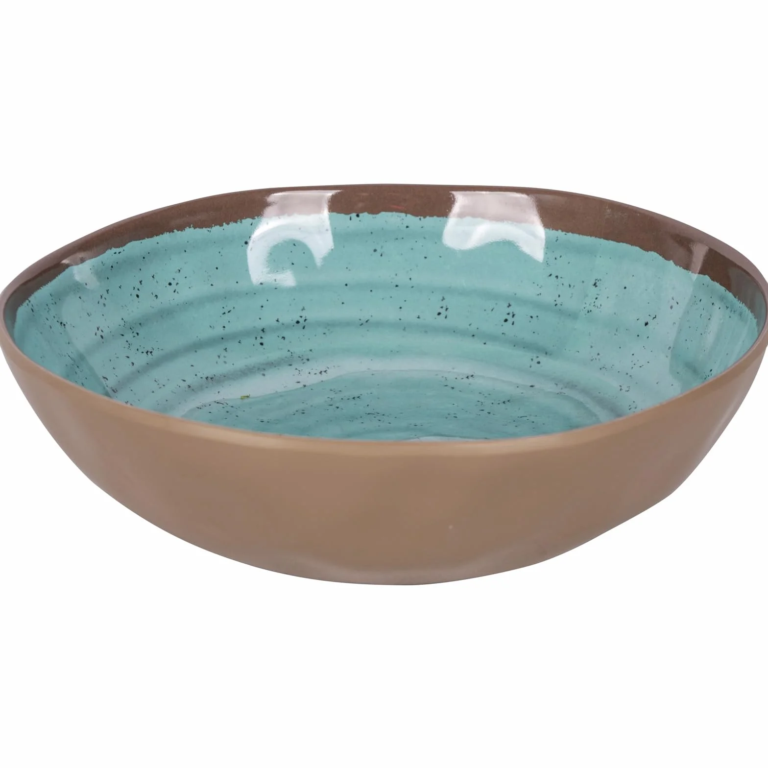 Bo-Camp - Vajilla - 100% melamina - 12 Piezas - Halo - Agua/Terracota